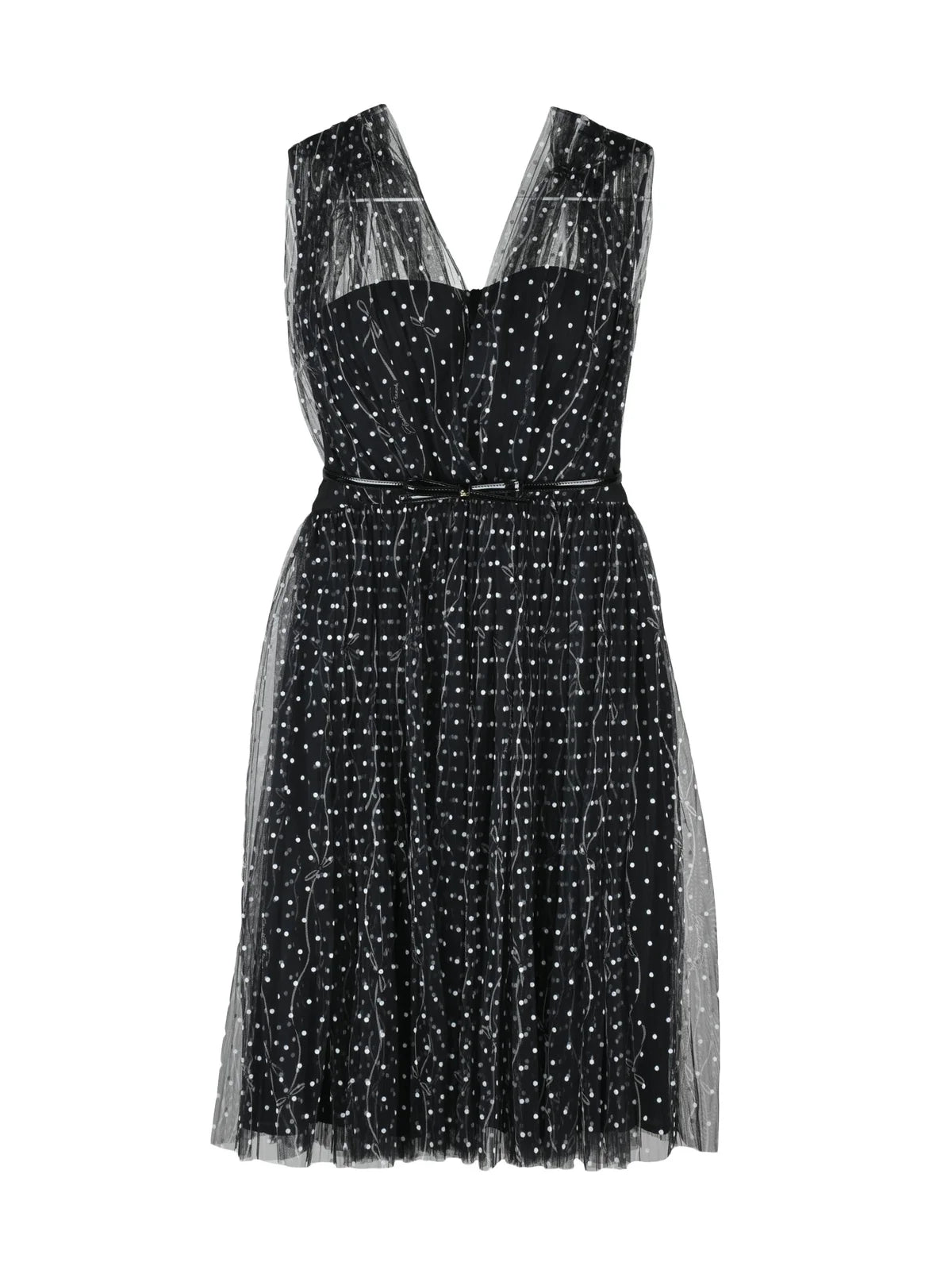 Black Polyester Women Short Tulle Dress