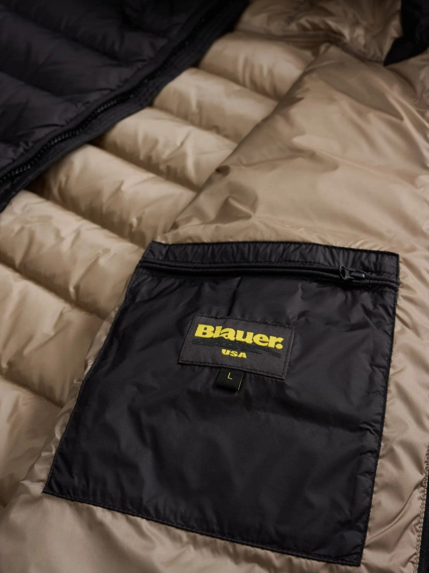 Lightweight Quilted Down Coat with Adjustable Hood
