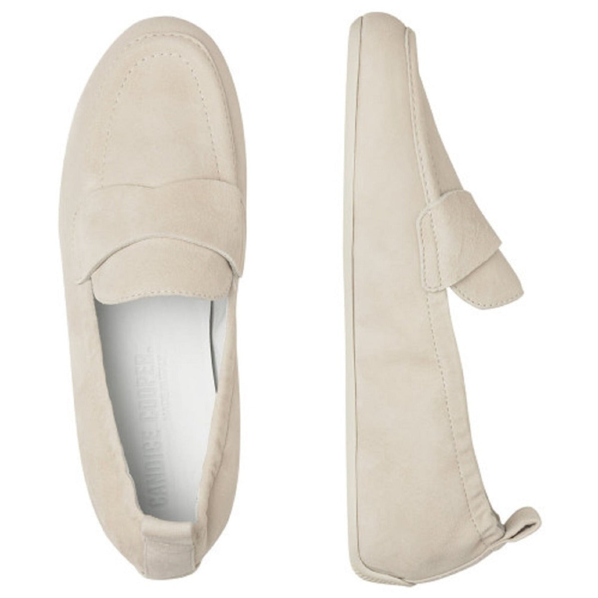 Neutral Suede Deconstructed Loafer