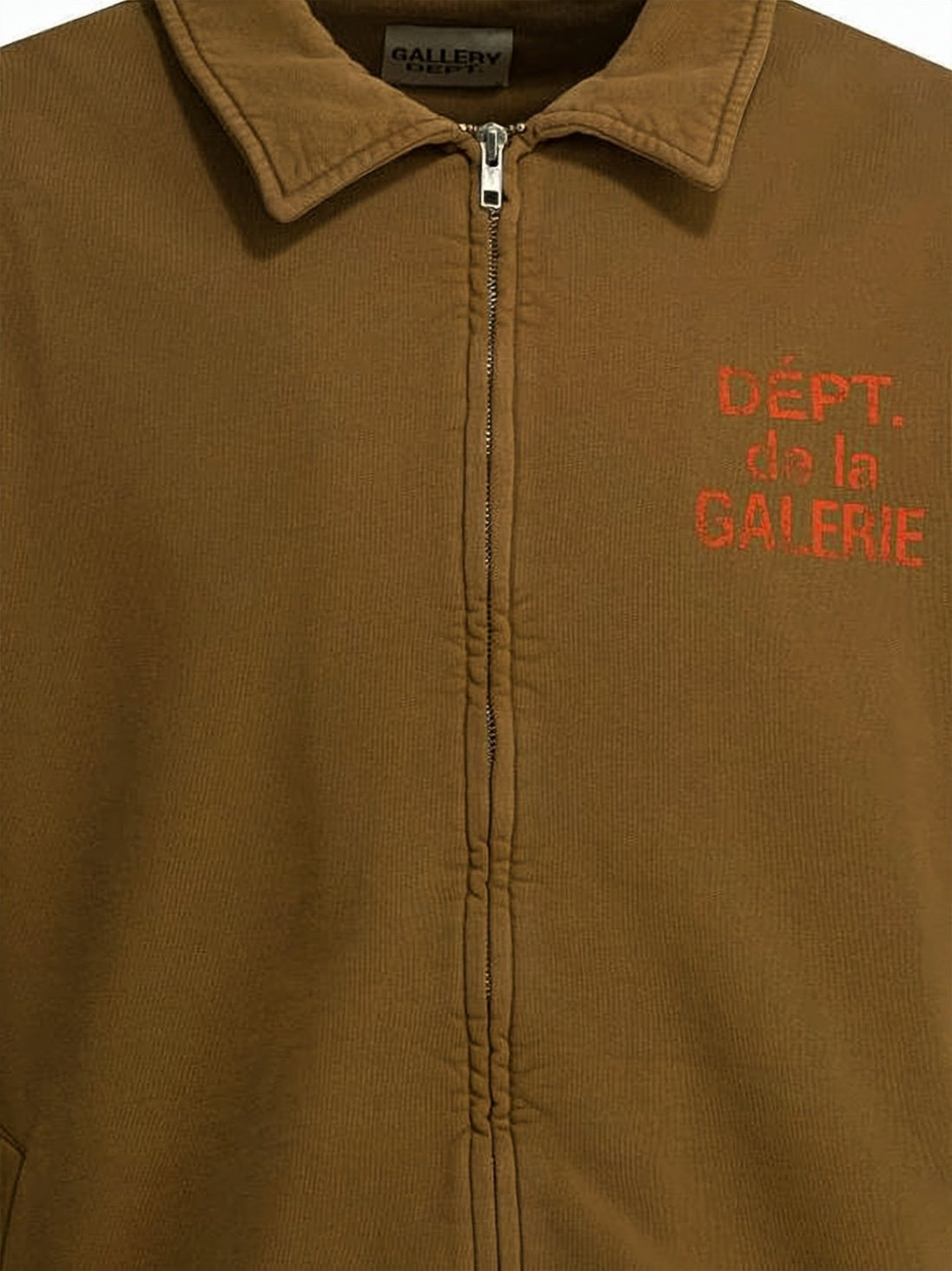 Brown Zip-Up Hooded Jacket