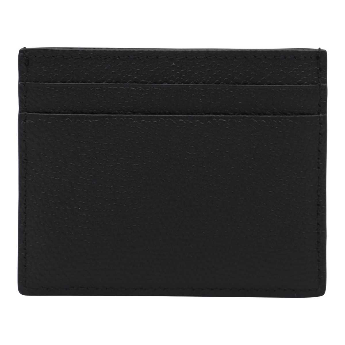Textured Black Cardholder Wallet with Metallic Logo
