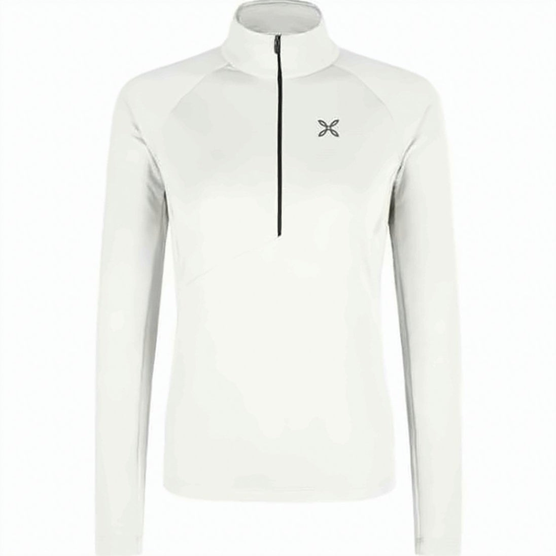 Fitted Long-Sleeve Top with High Collar