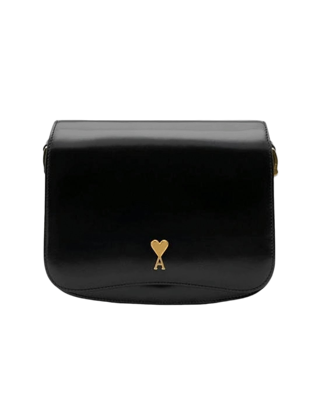 Rectangular Black Calf Leather Crossbody Bag