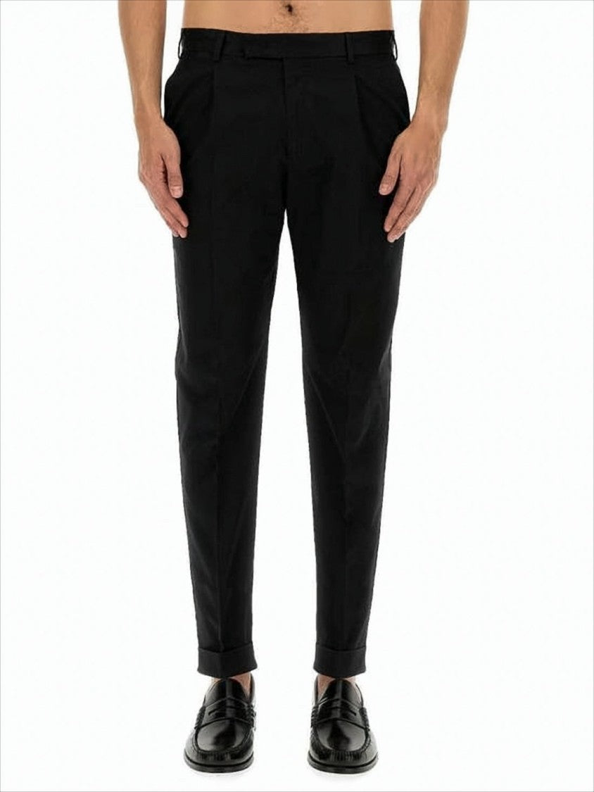Tailored Black Straight Pants