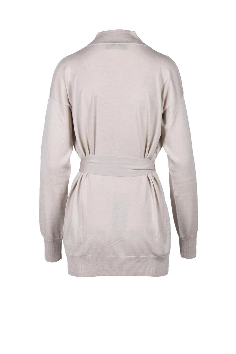 Silk Cashmere Cardigan - Beige