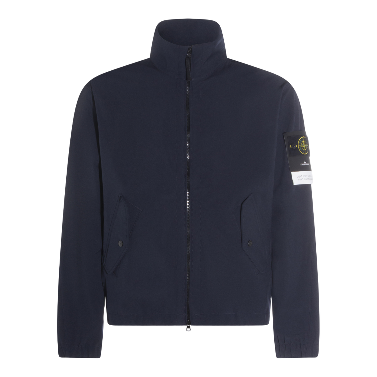Blue Jacket With High Collar