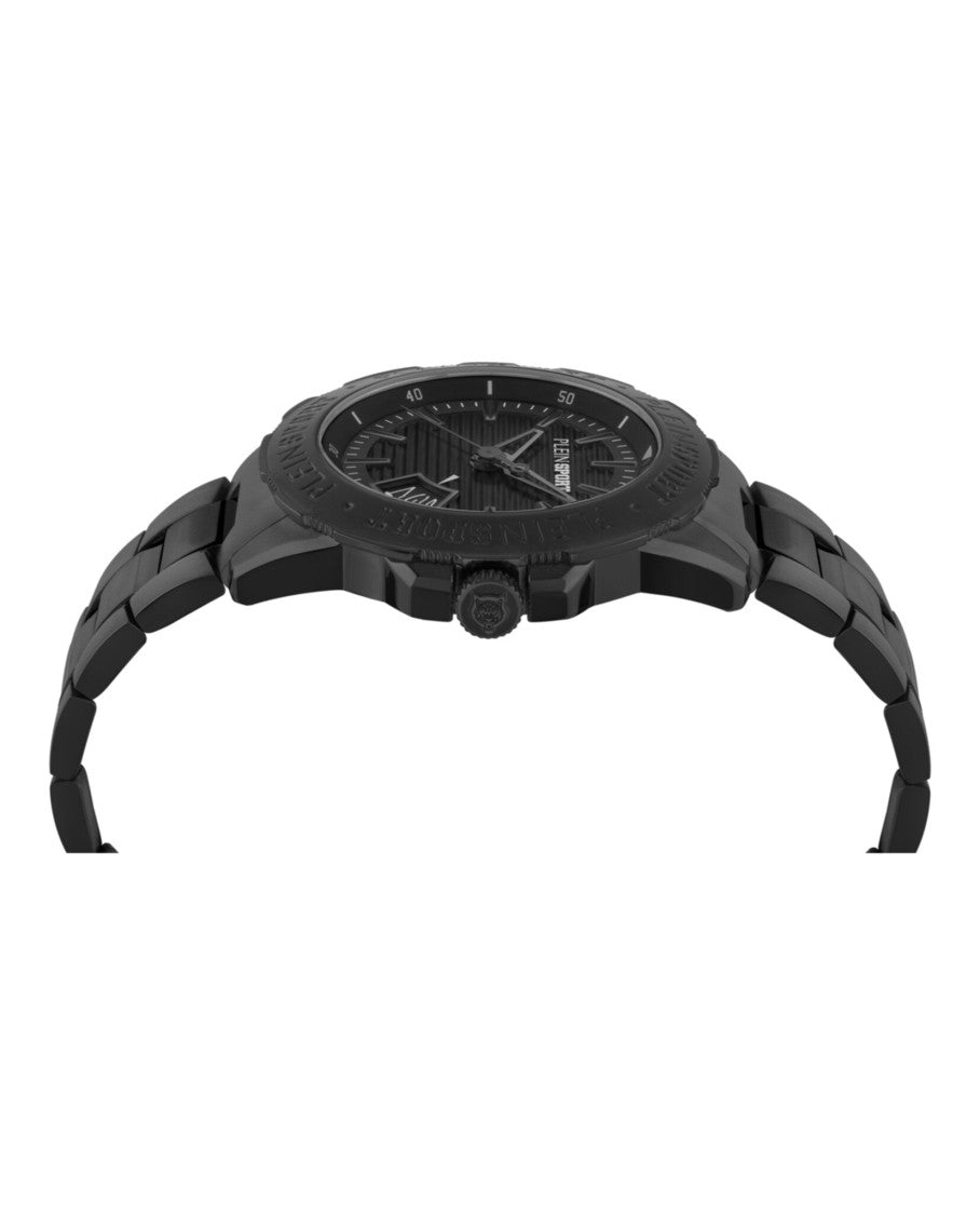 Ip Black Bracelet Watch With Bold Enamel Dial