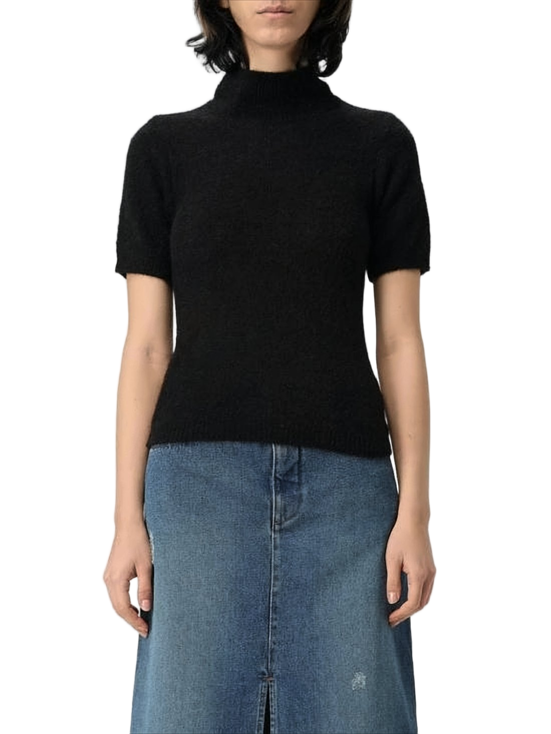 Fitted Alpaca Blend Turtleneck Sweater