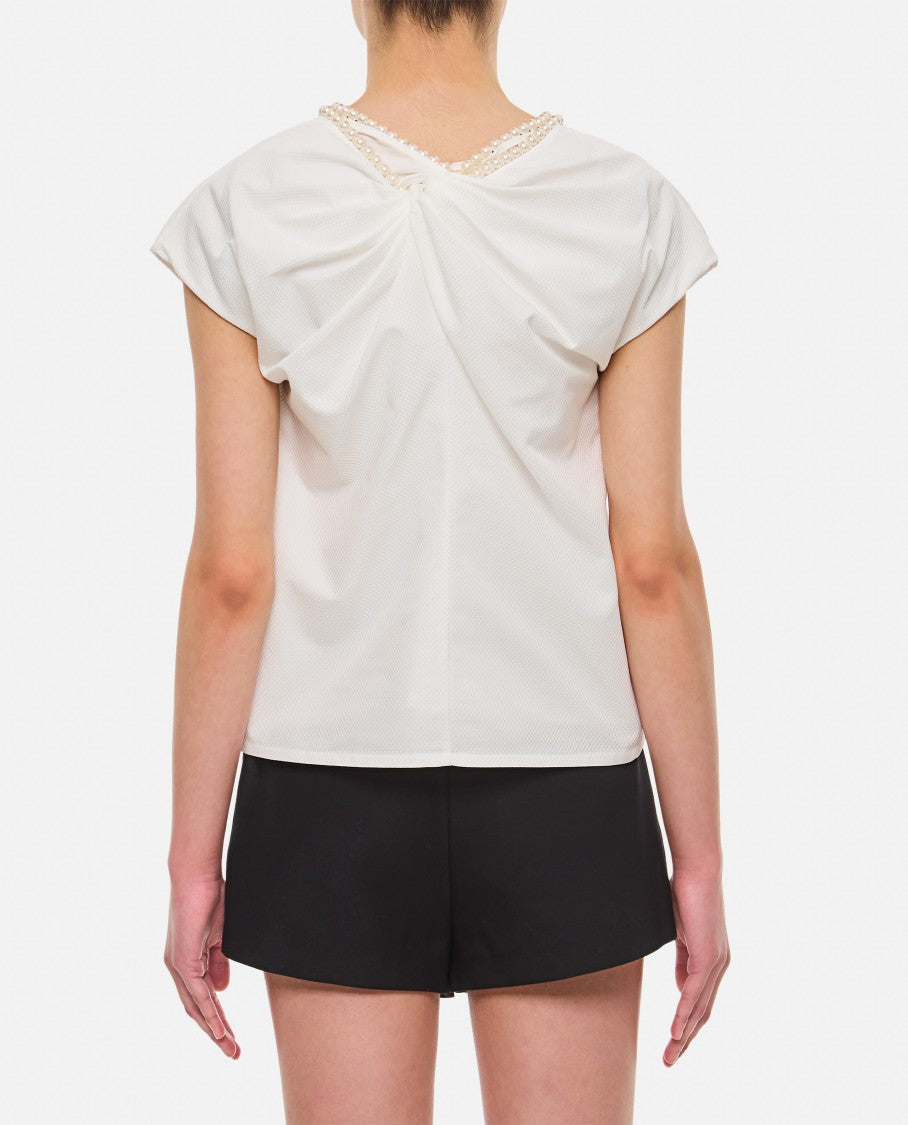 Pearl Neckline Blouse