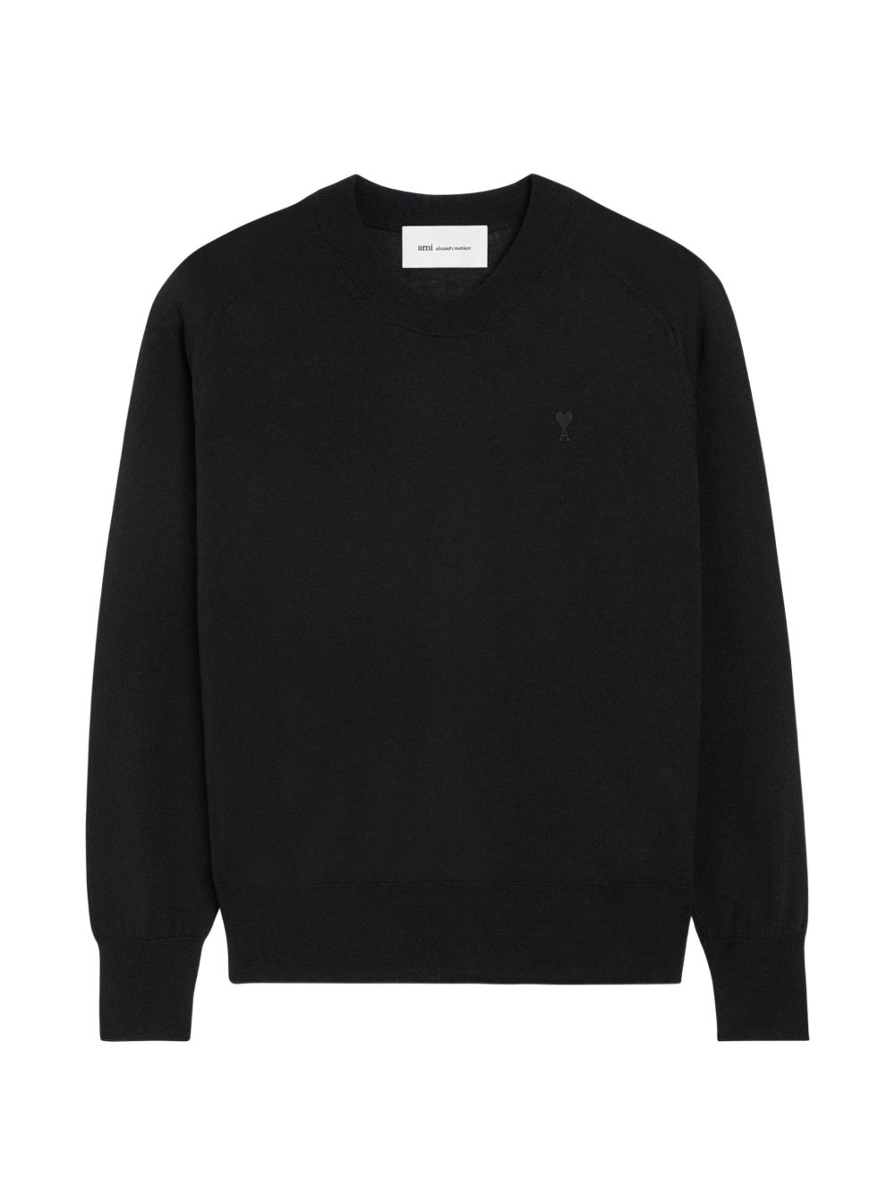 Black Round Neck Long Sleeve Logo Sweatshirt