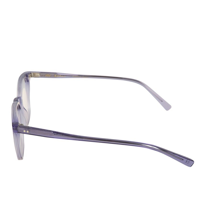 Quadro/N Translucent Purple Square Frame Eyeglasses with Glossy Finish
