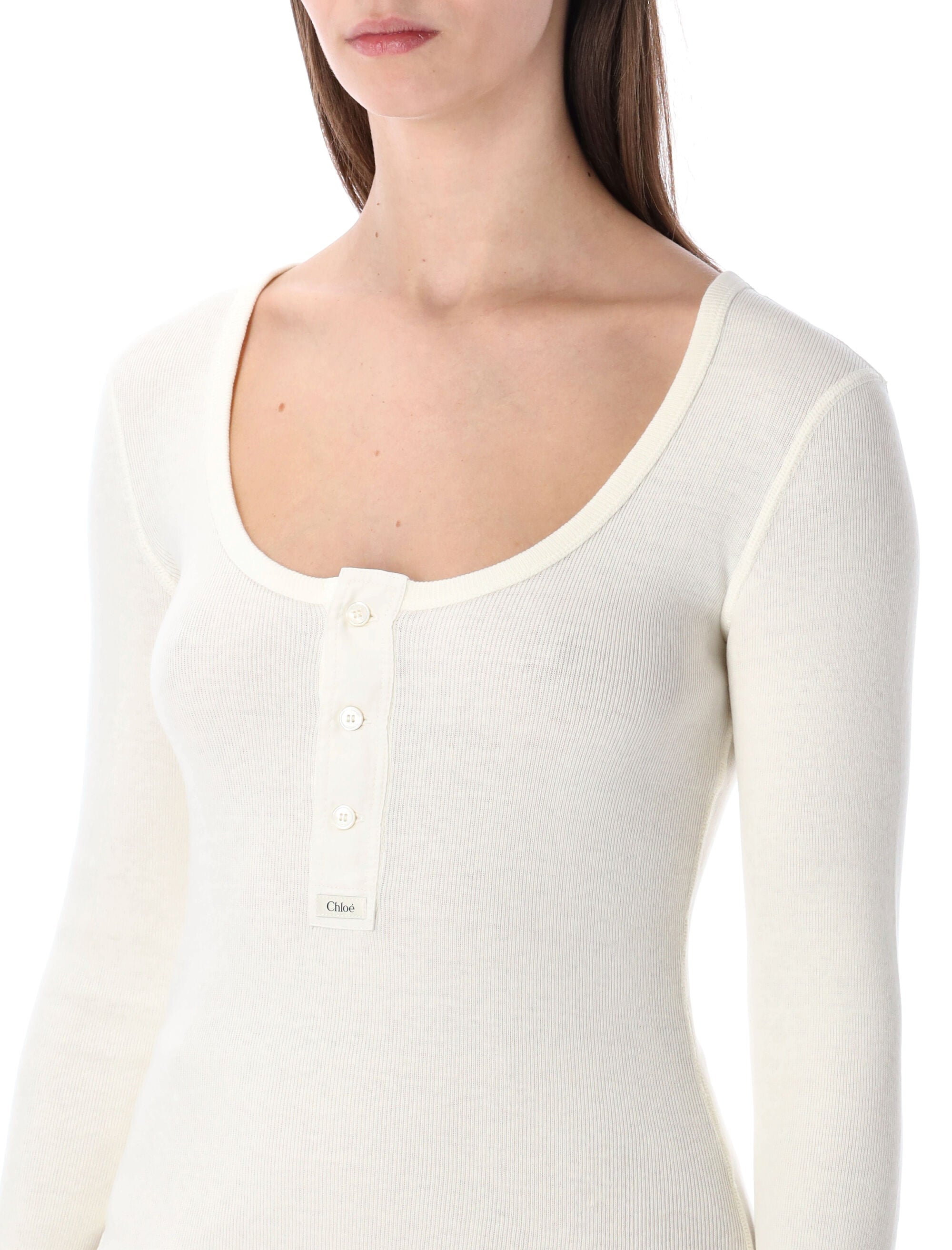 Scoop-Neck Organic Cotton Henley