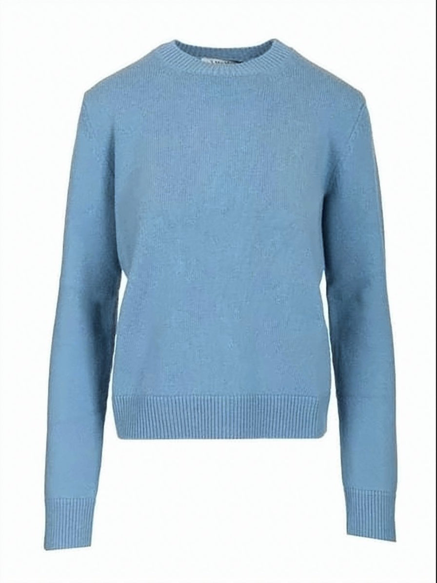 Knit Sweater With Contrasting Elbow Patches