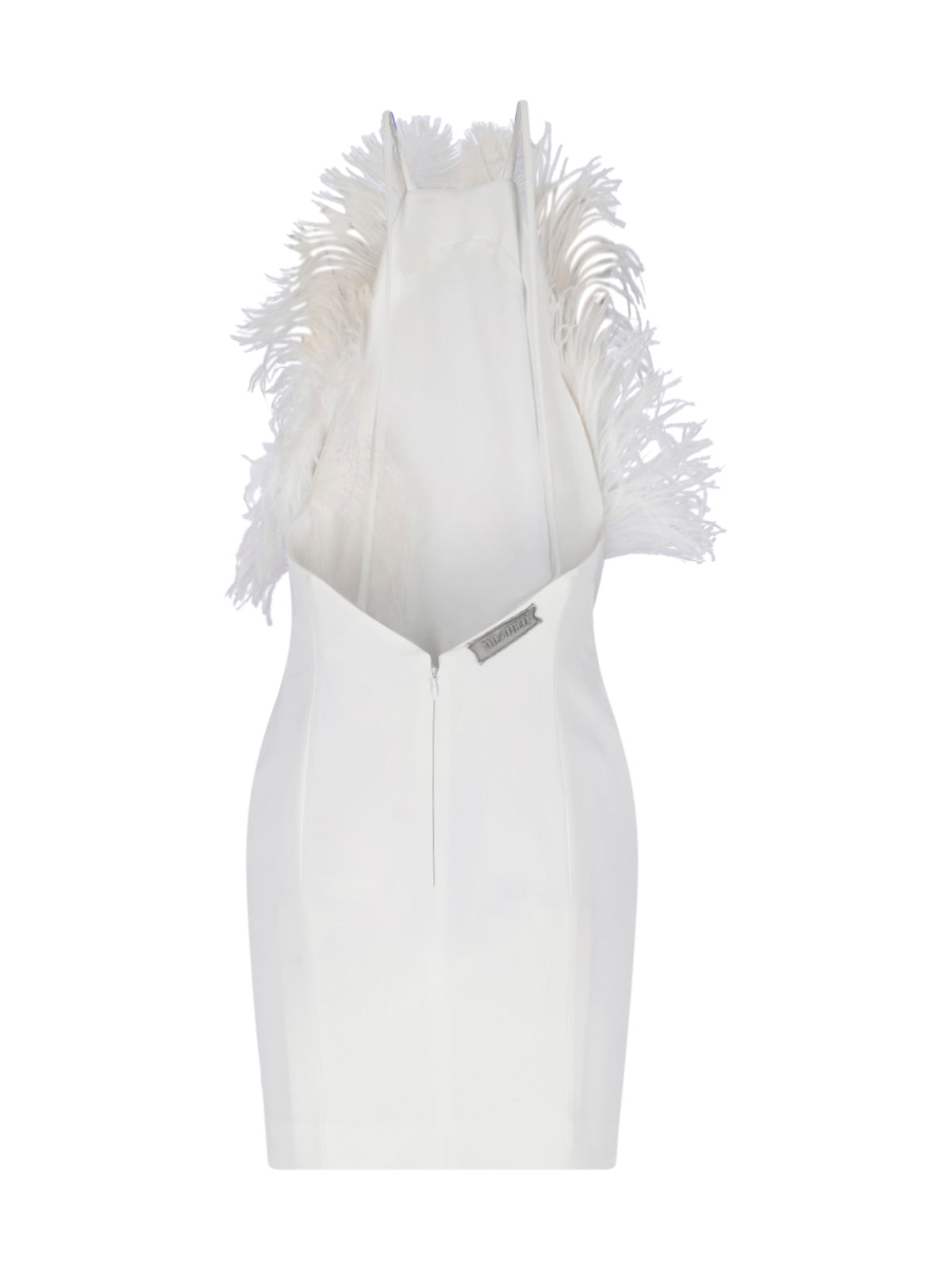 Mini Feather Dress – White