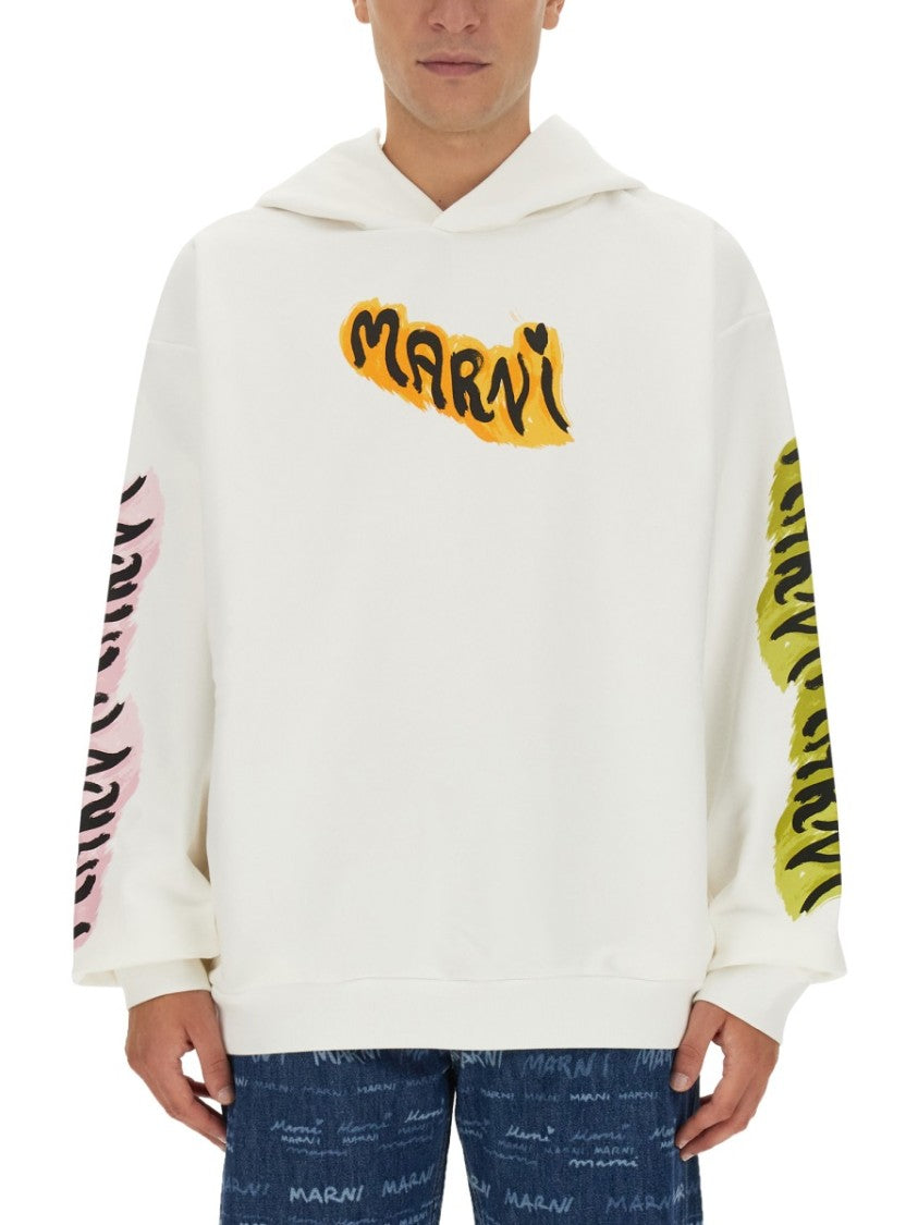 Hooded Sweatshirt With Bold Logo