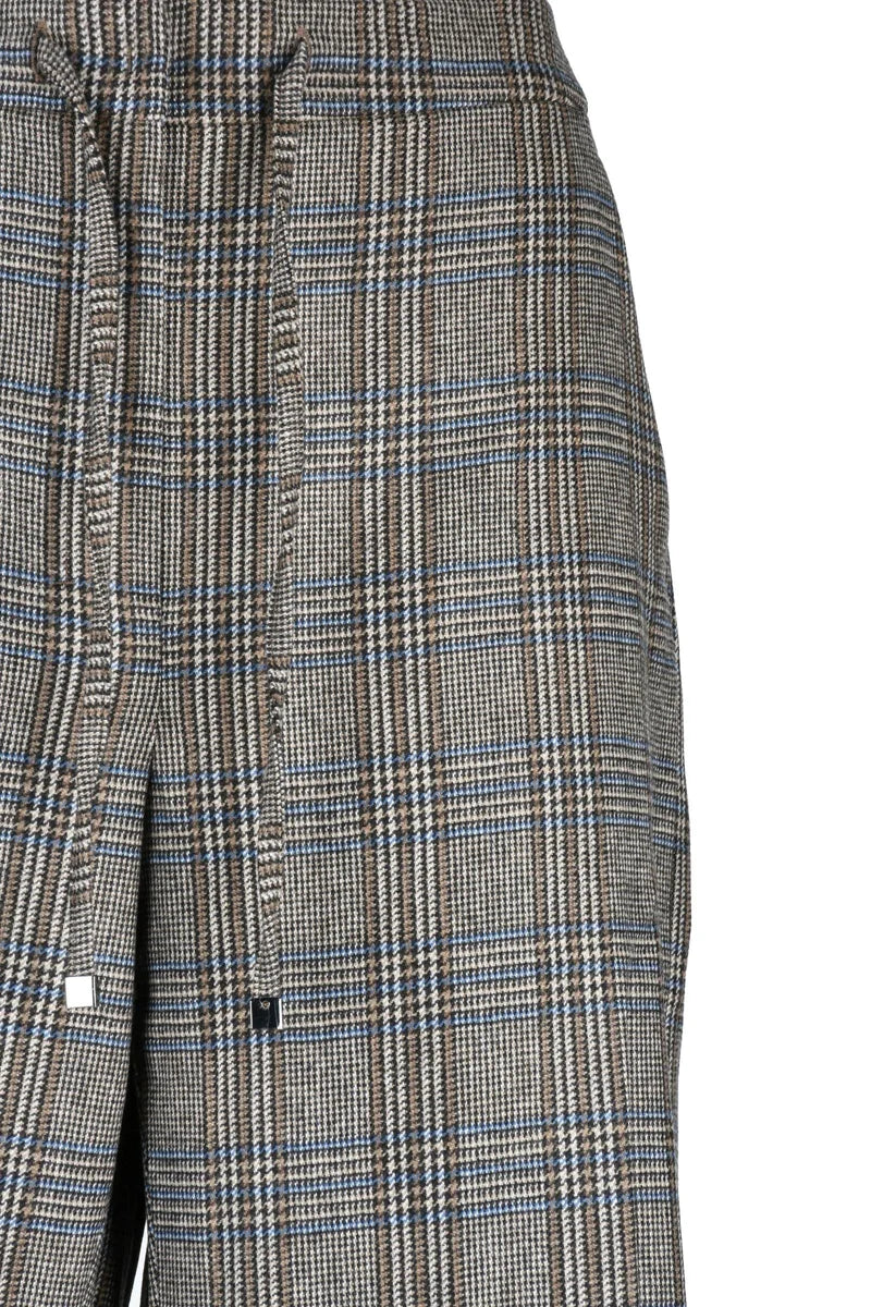 Wide Leg Trousers in Wool and Cashmere - Beige/Brown
