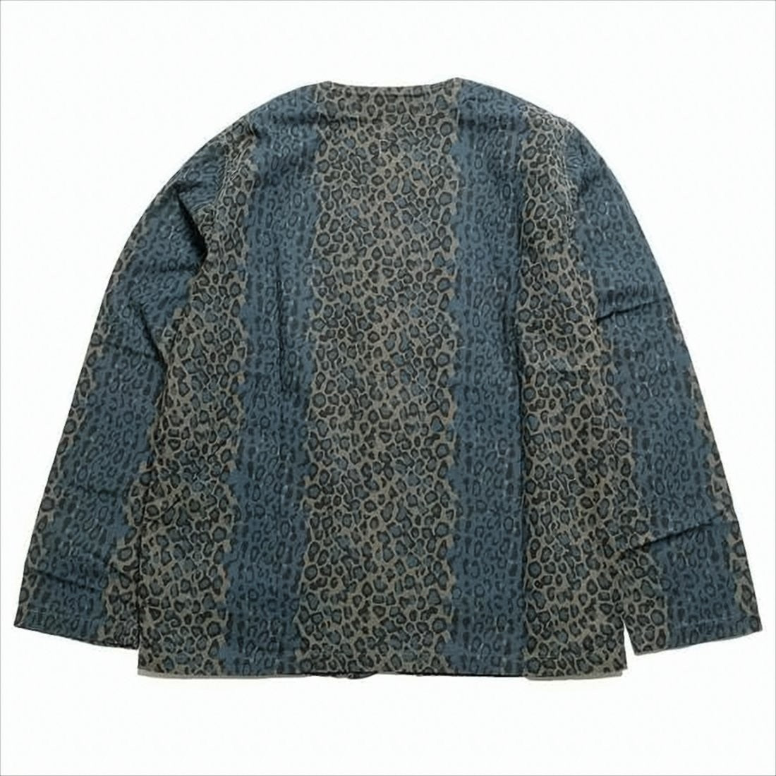 Grey Cotton Jacket with Striped