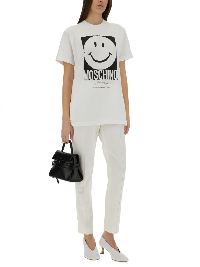 Graphic Print Cotton T-Shirt With Crew Neckline