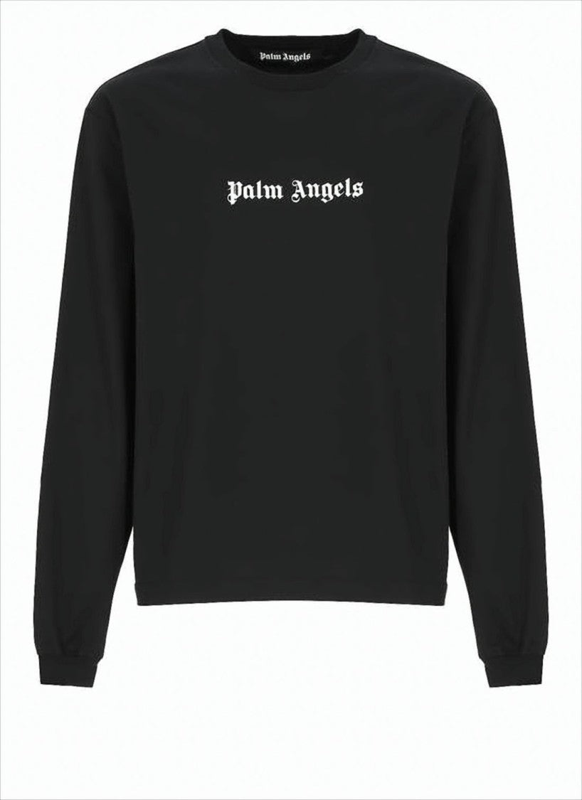 Long-Sleeve T-Shirt with Gothic Logo