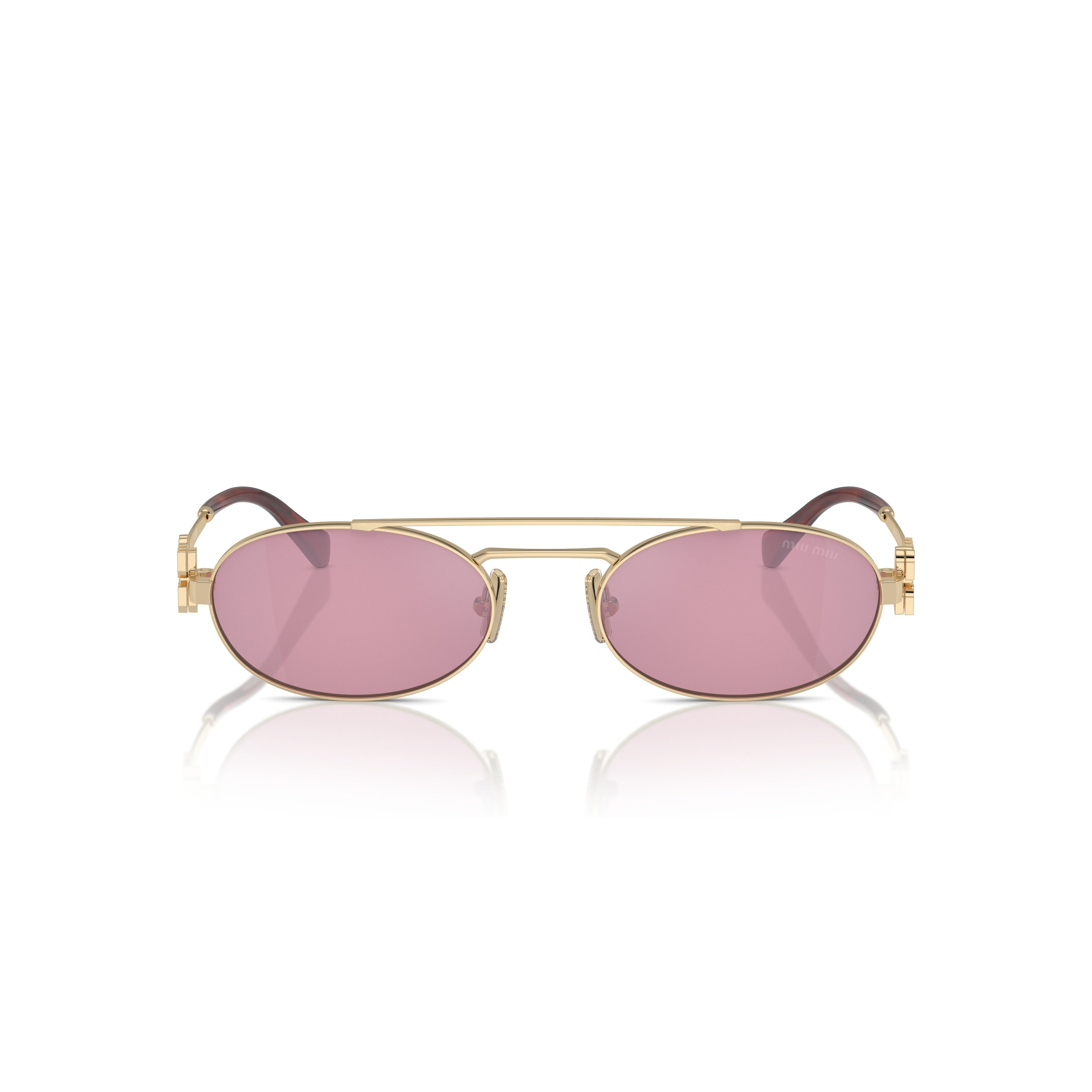 0mu 54zs Gold Metal Oval Sunglasses