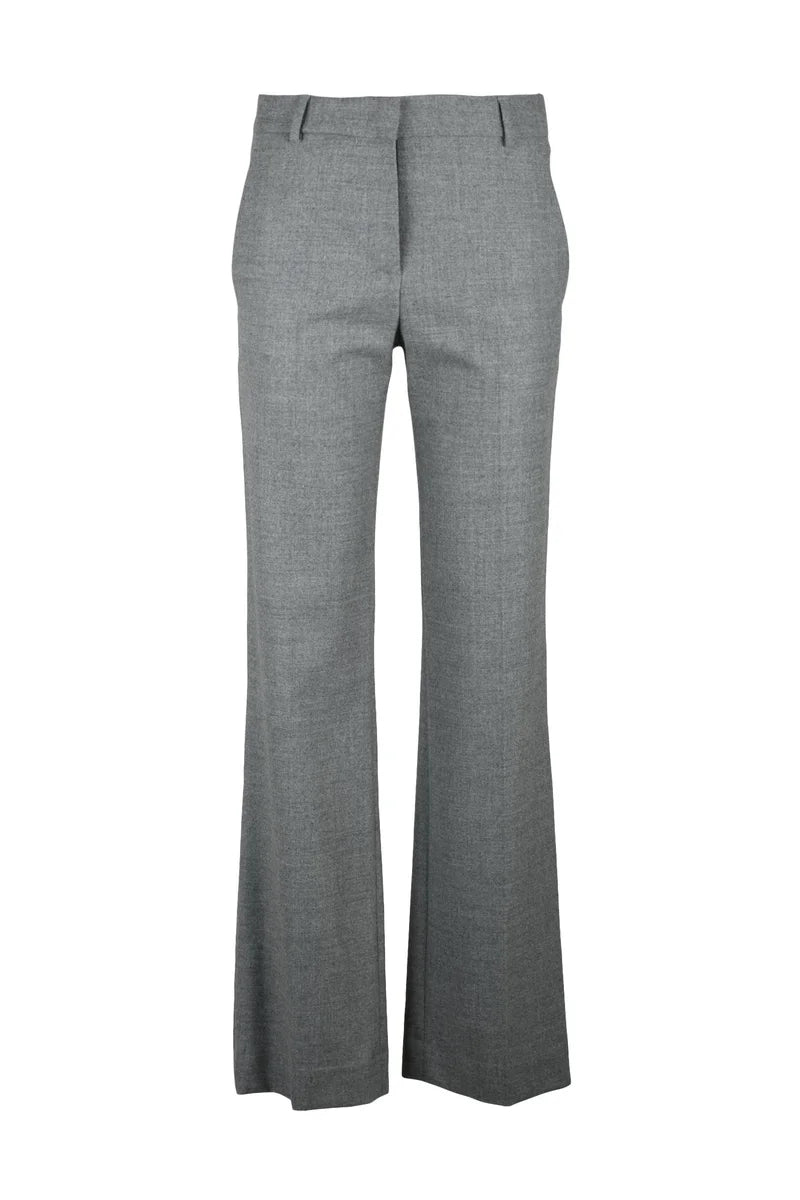 Straight Leg Pants Virgin Wool - Grey