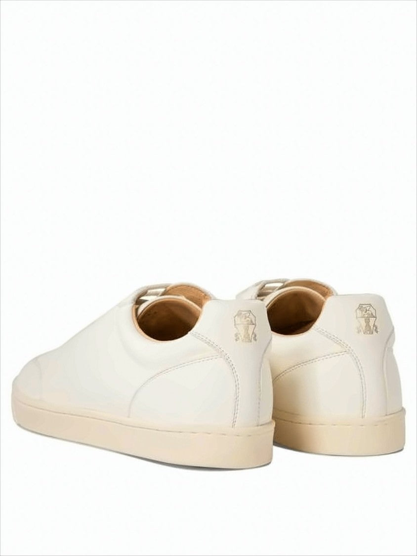Low-Top Sneakers in Smooth Deerskin