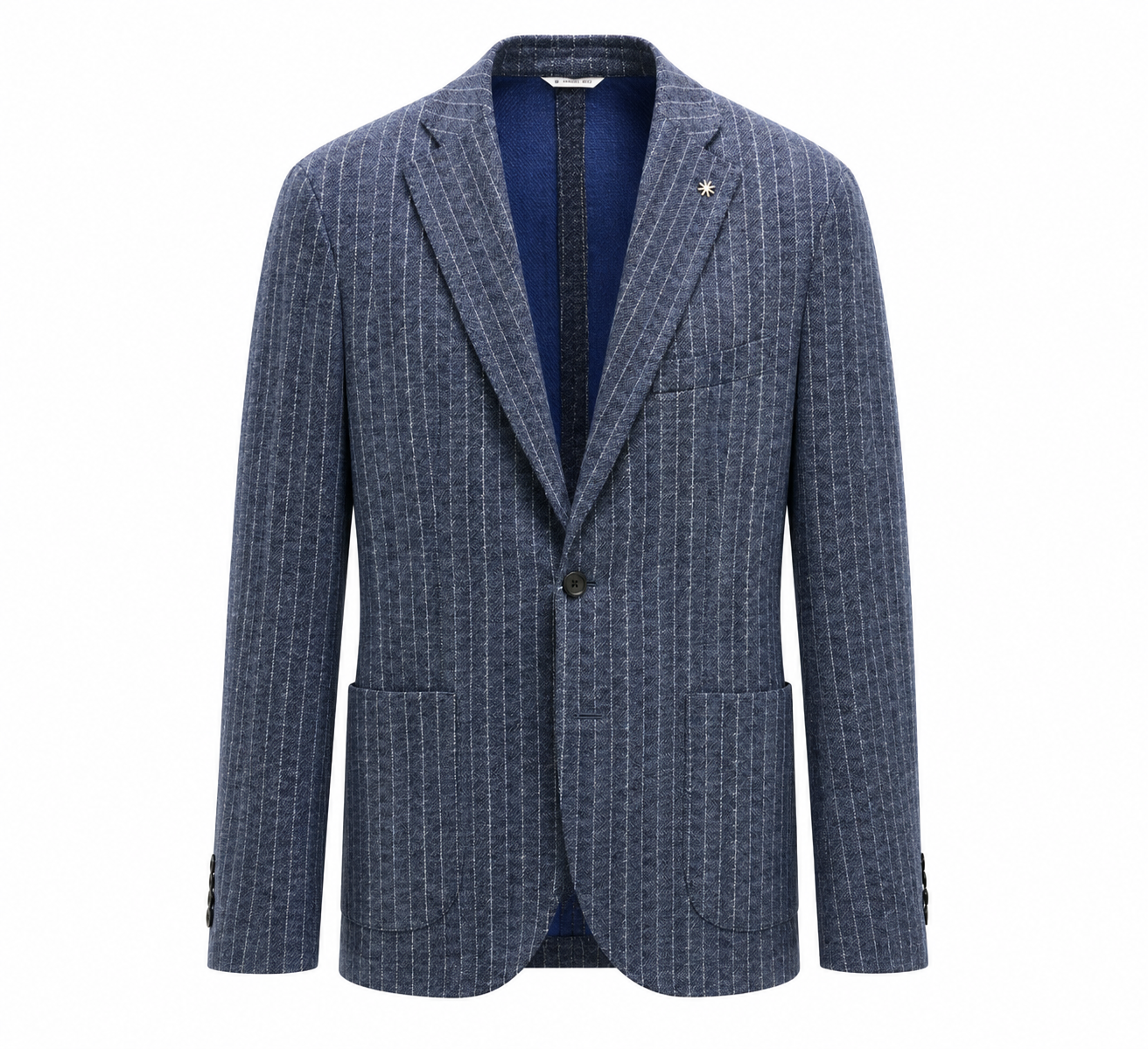 Pinstripe Pattern Two Button Classic Blazer