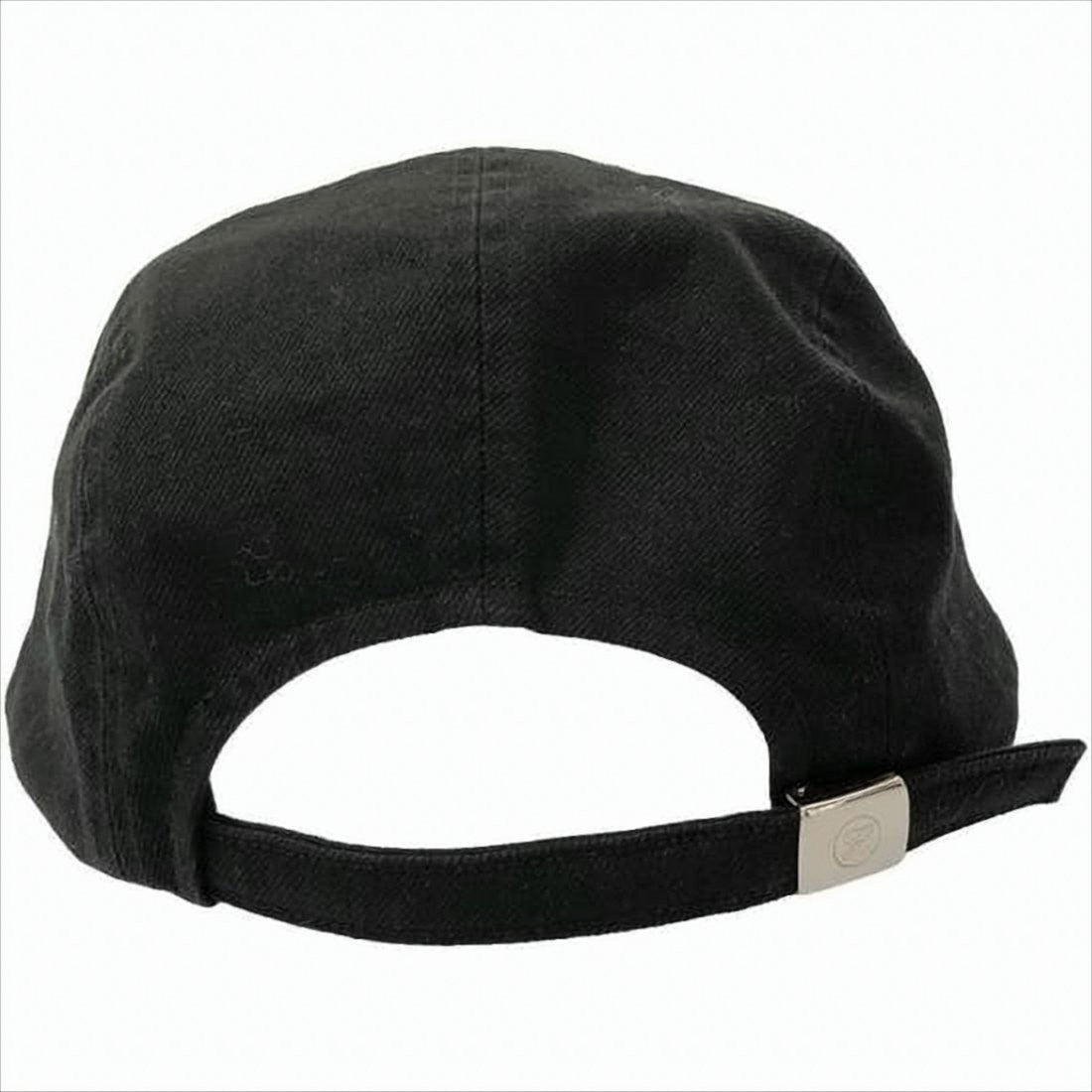Structured Black Five-Panel Cap With Adjustable Strap