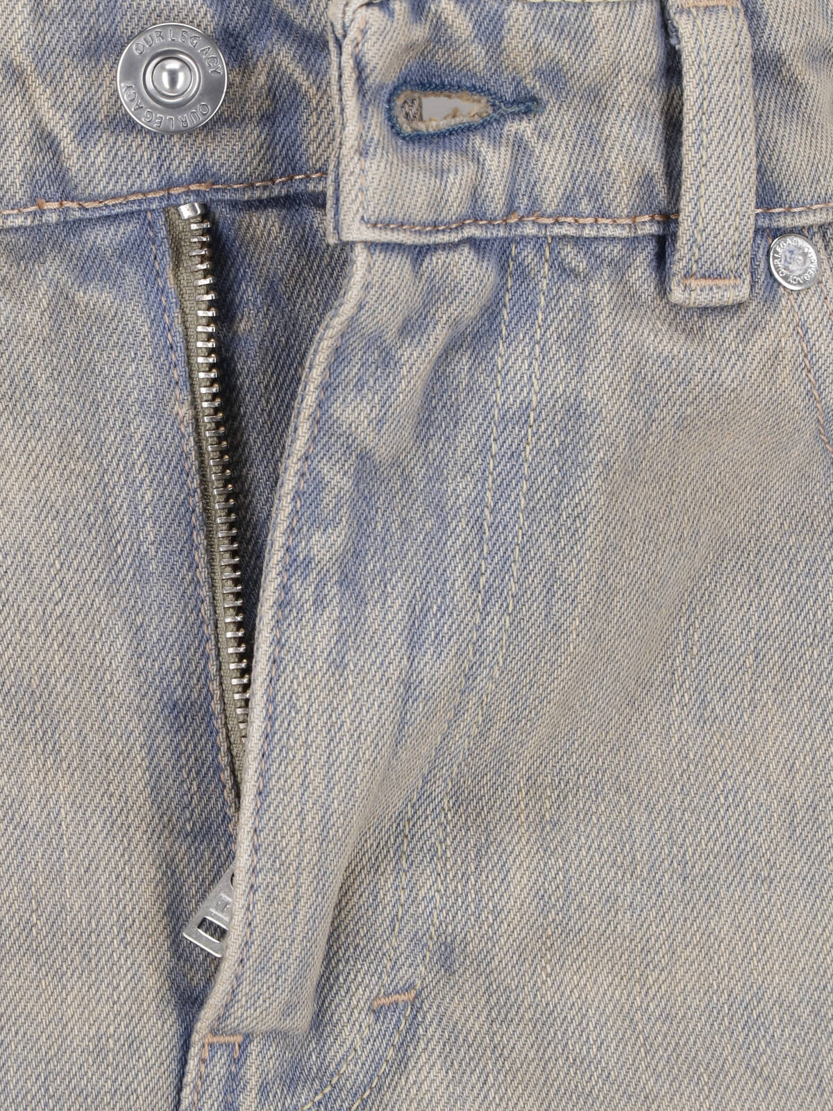 Grey Boot Cut Five-Pocket Jeans