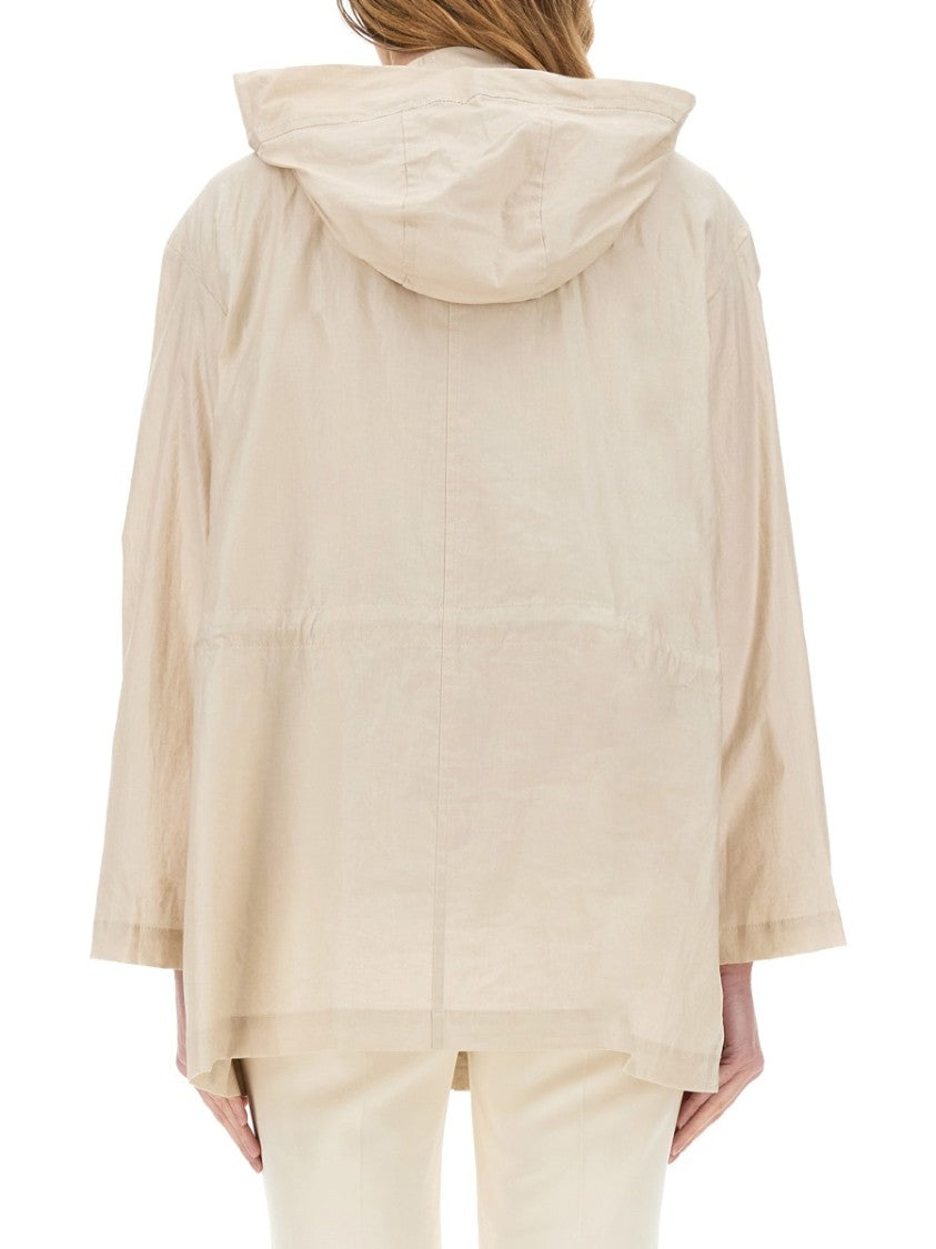 Linen And Cotton Canvas Parka