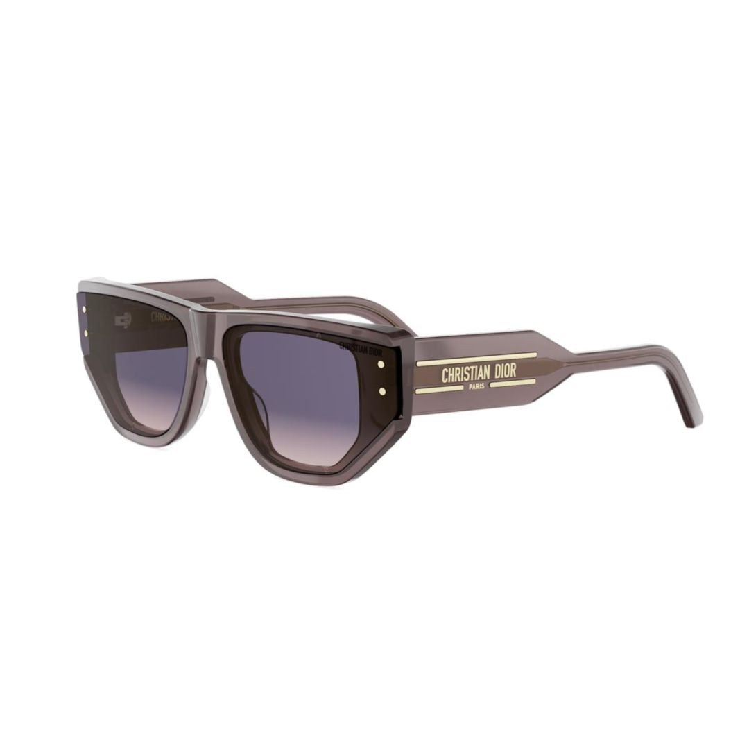 Signature S15i Angular Frame Translucent Smoky Brown Sunglasses