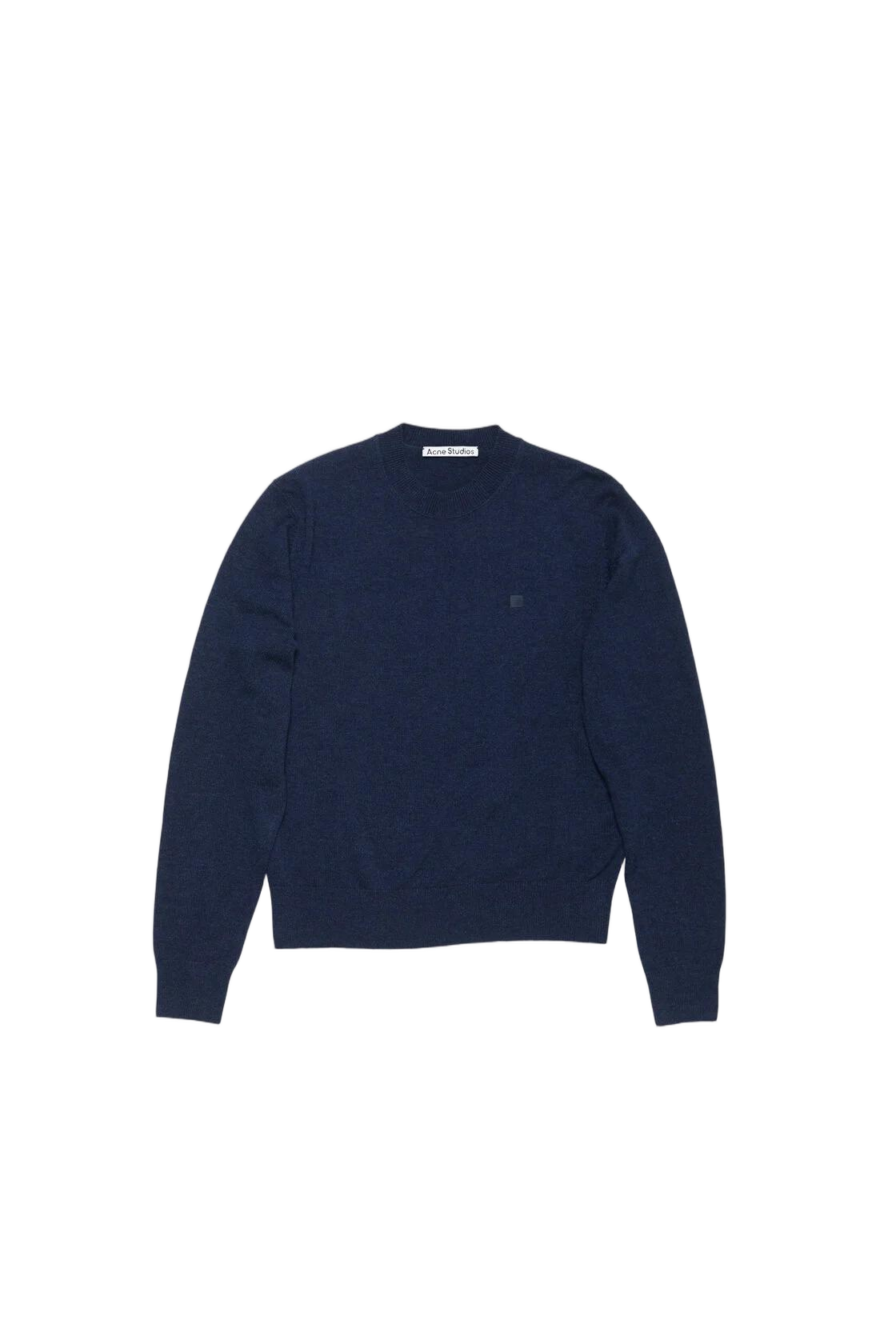 Soft Wool Blend Sweater With Ribbed Details And Logo Patch