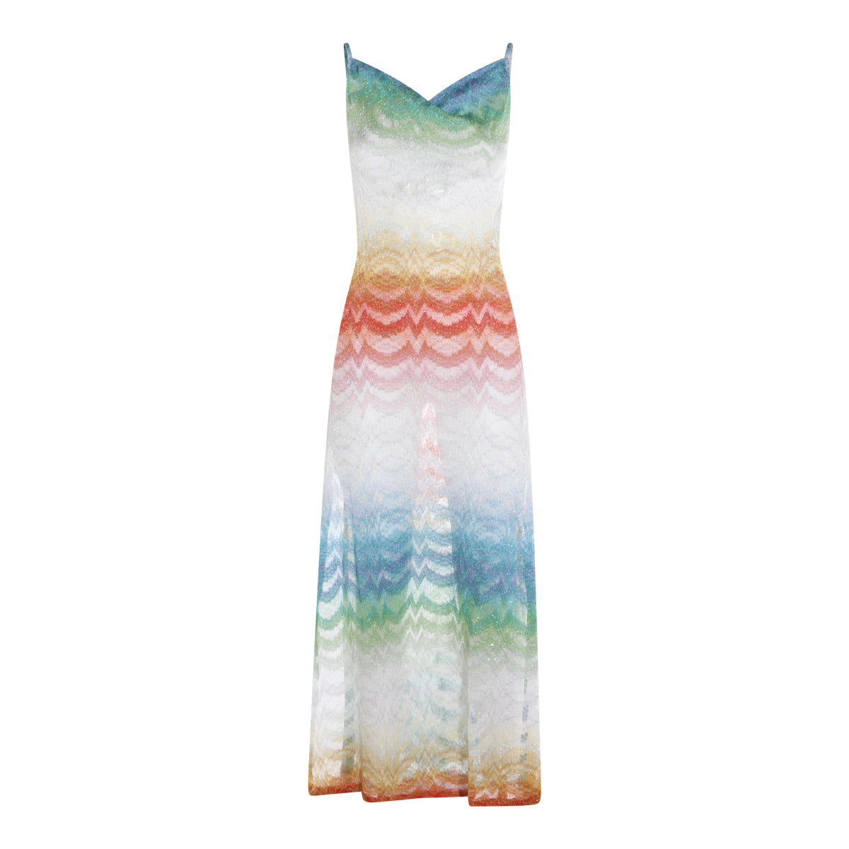 Chevron Pattern Maxi Dress
