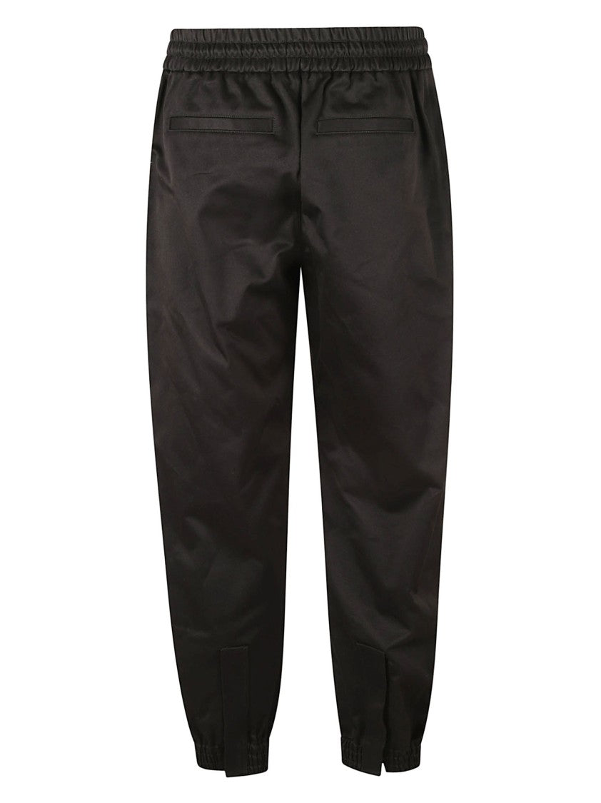 Relaxed-Fit Black Trousers With Elasticated Waistband