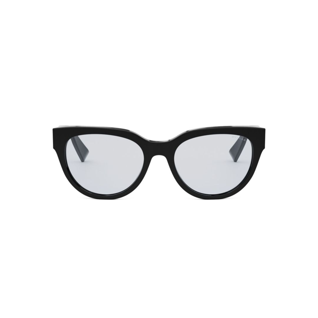 Bv50031i Oversized Black Cat-Eye Sunglasses