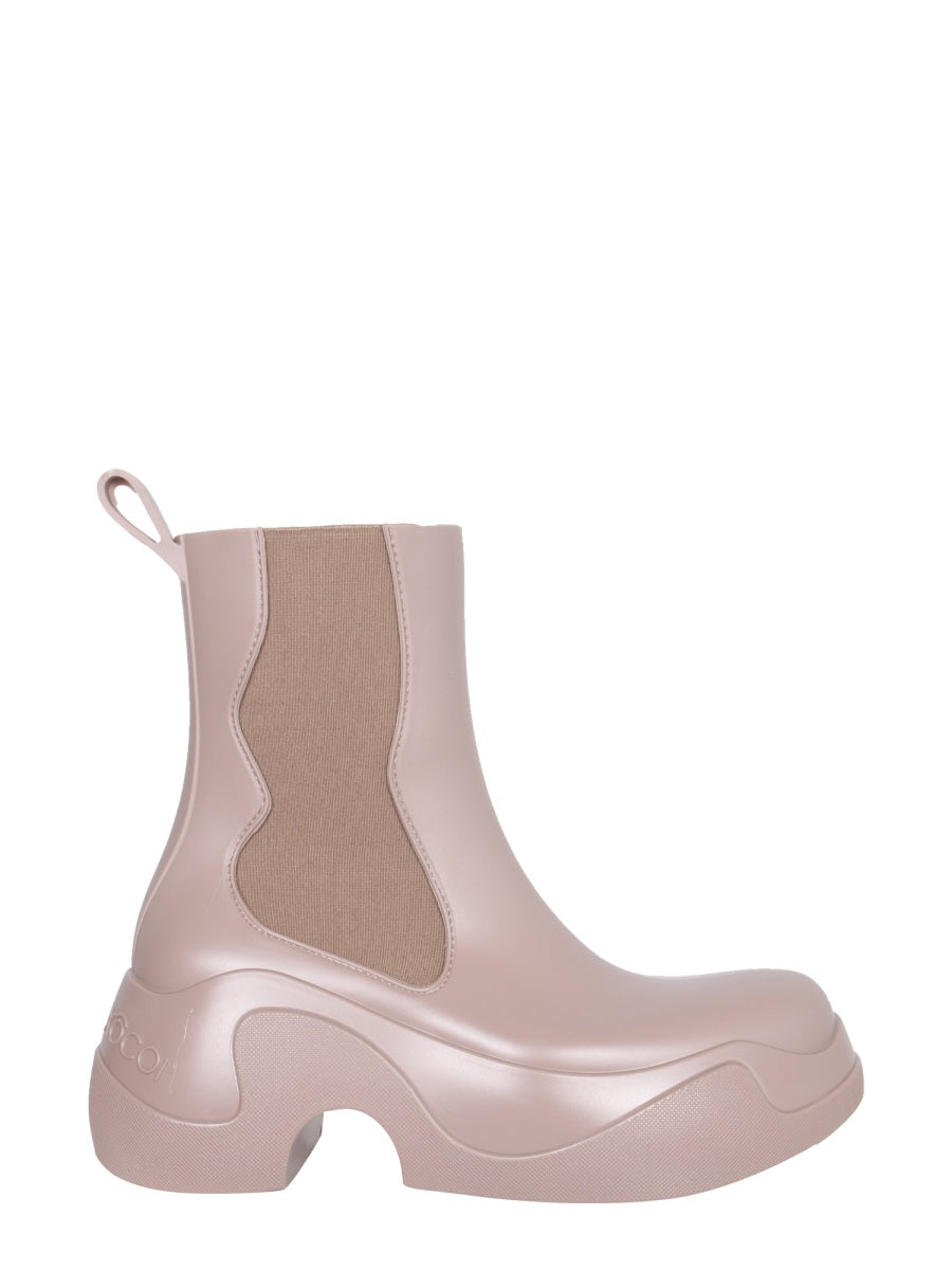 Chunky Sculpted Rubber Sole Boots