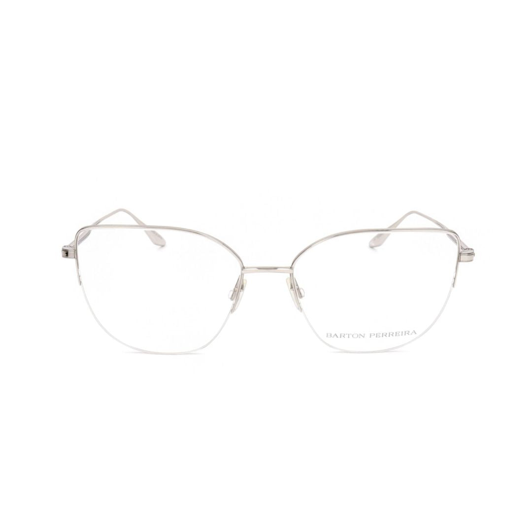 Bp5004 551yc Minimalist Cat-Eye Eyeglasses with Silver-Tone Frame