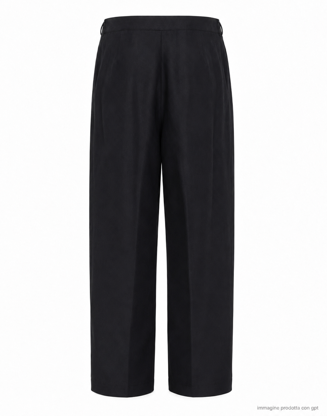 Black Damiano Carrot Linen Blend Trousers