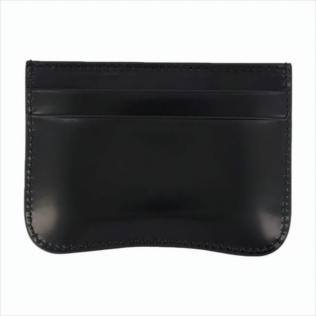 Sleek Black Cow Leather Cardholder
