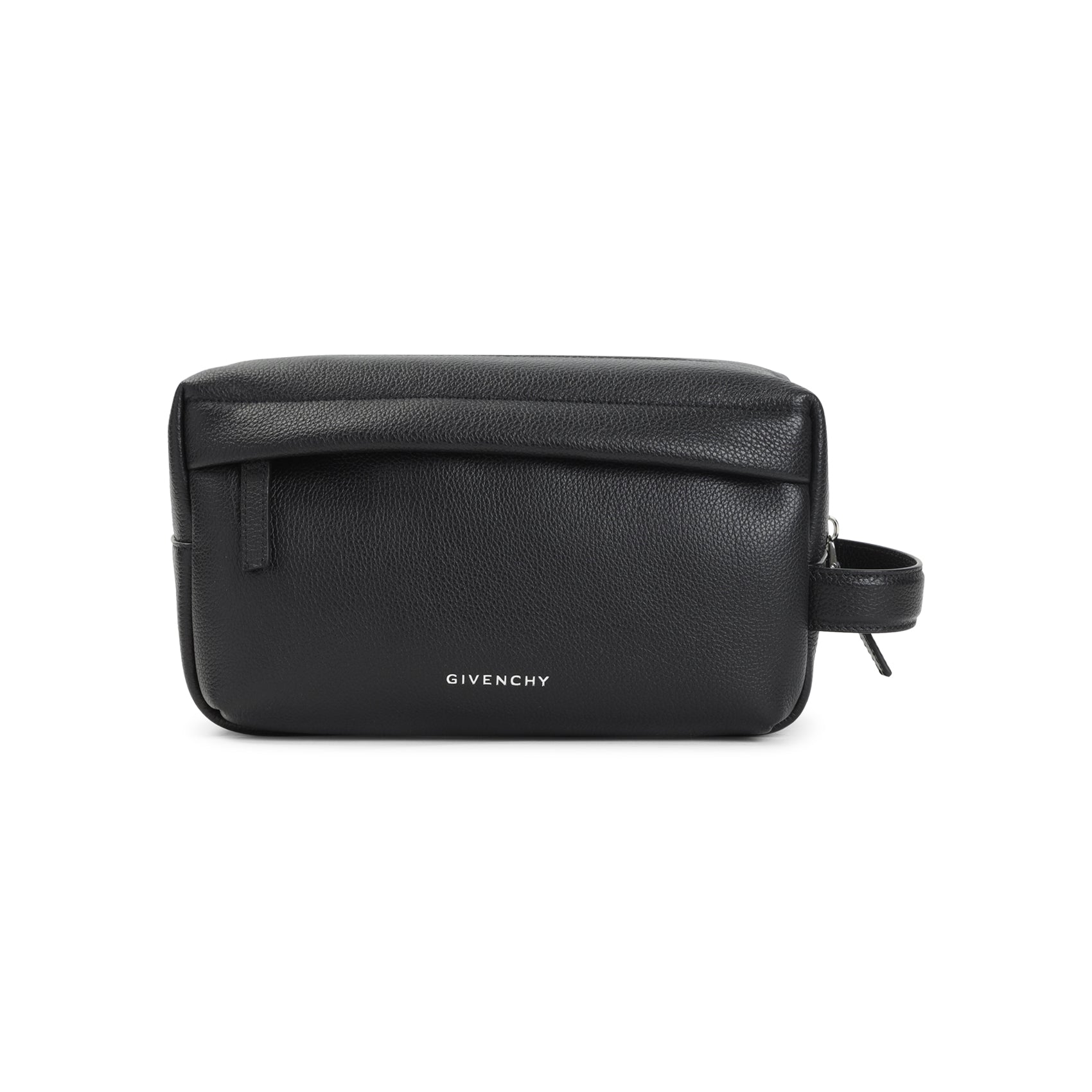 Rectangular Black Pouch in Smooth Calf Leather