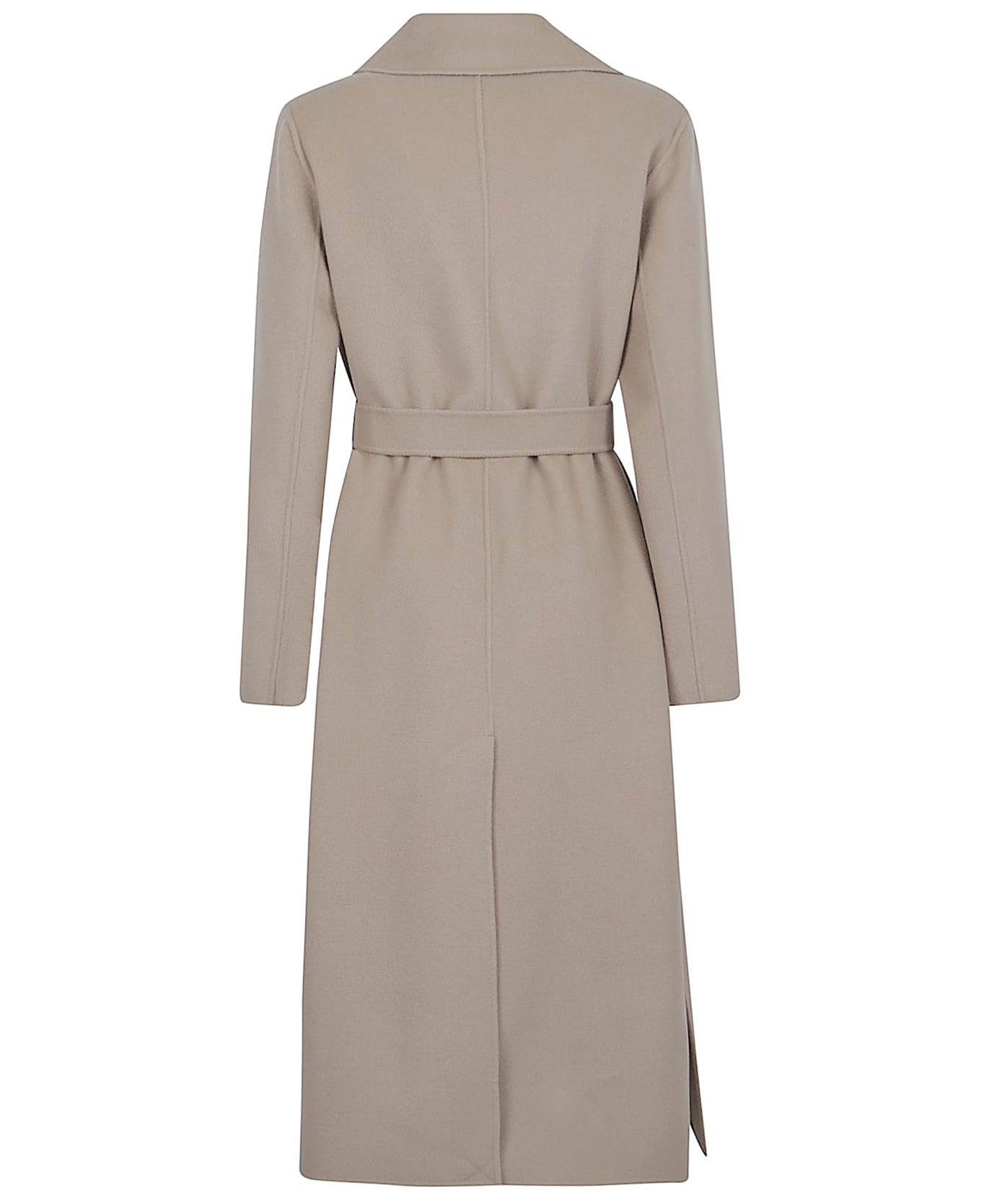 Classic Wrap Coat With Wide Lapel