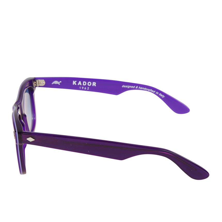 Voyager Bold Glossy Purple Frame Sunglasses with Gradient Lenses