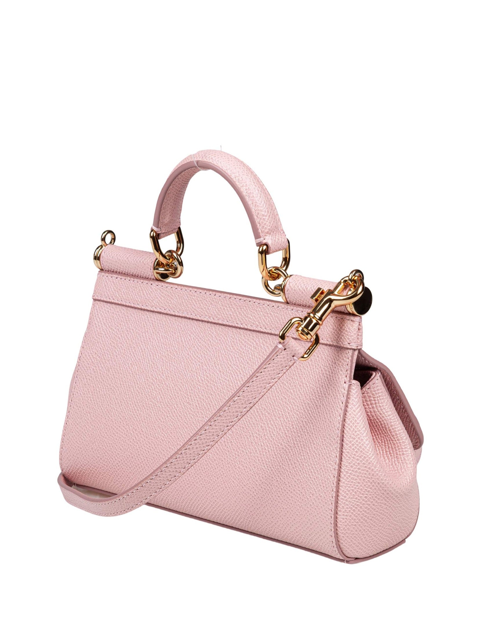 Mini Sicily Dauphine Leather Bag Nude Pink