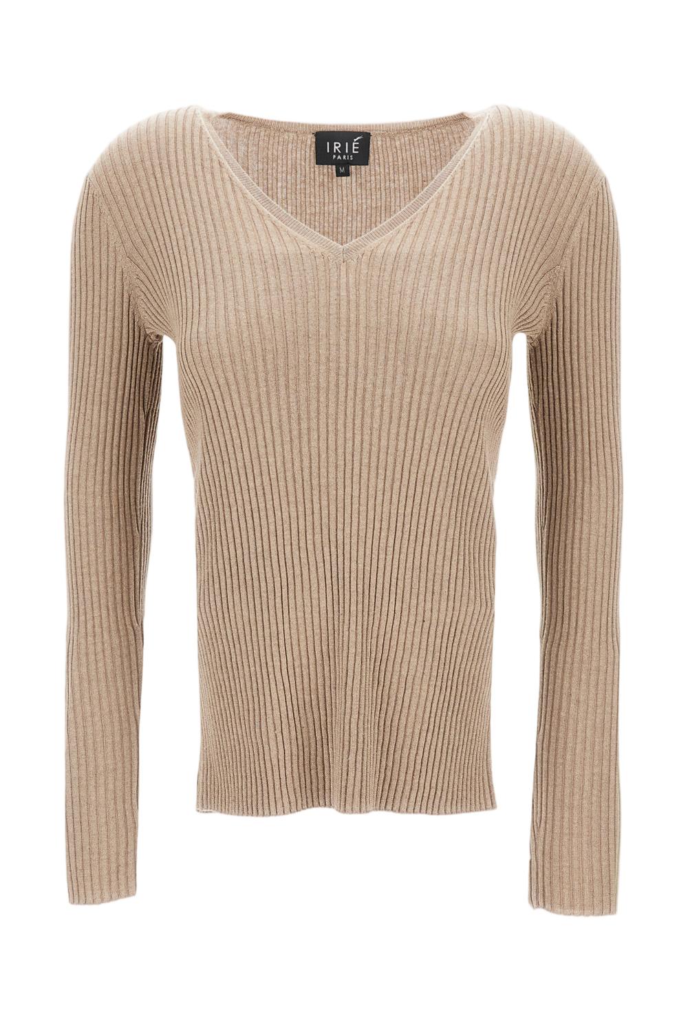 Classic Knit Sweater In Soft Beige