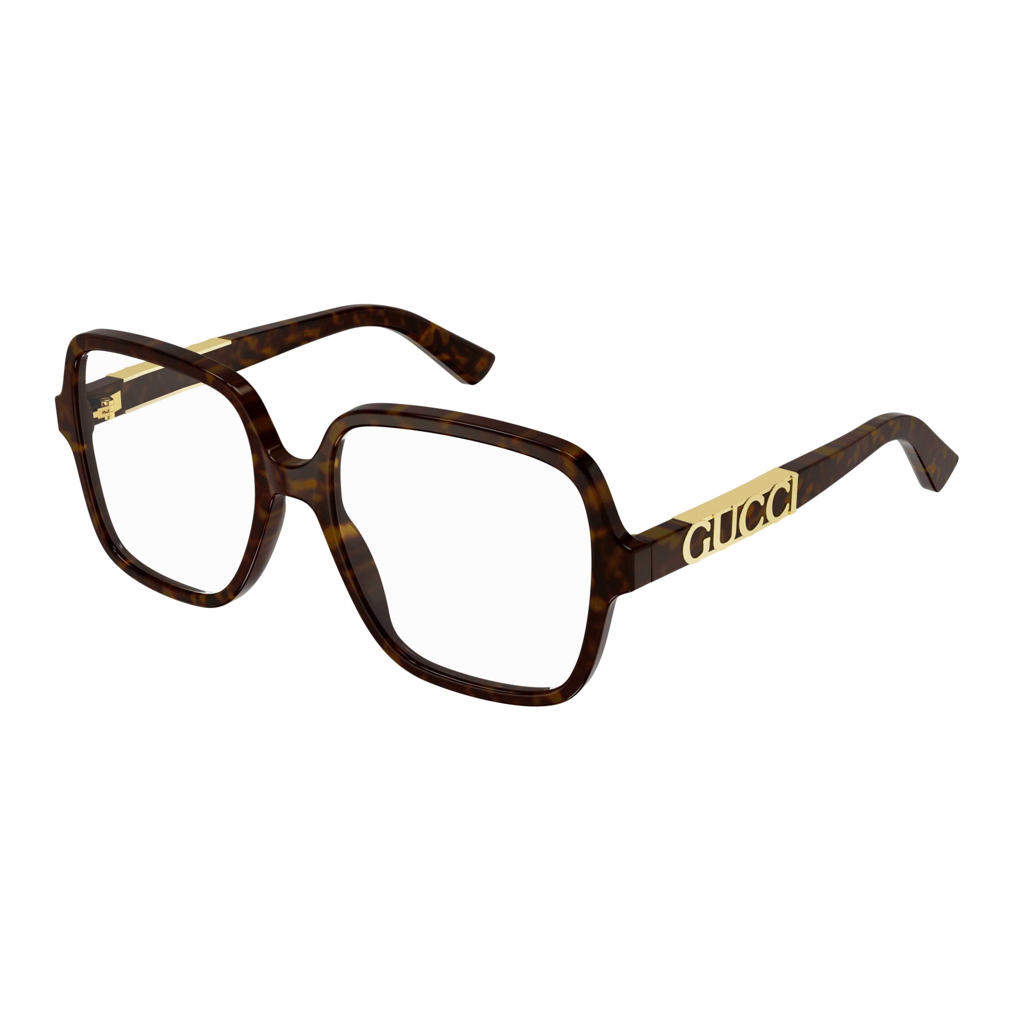 Gg1193oa Oversized Tortoiseshell Square Frame Eyeglasses