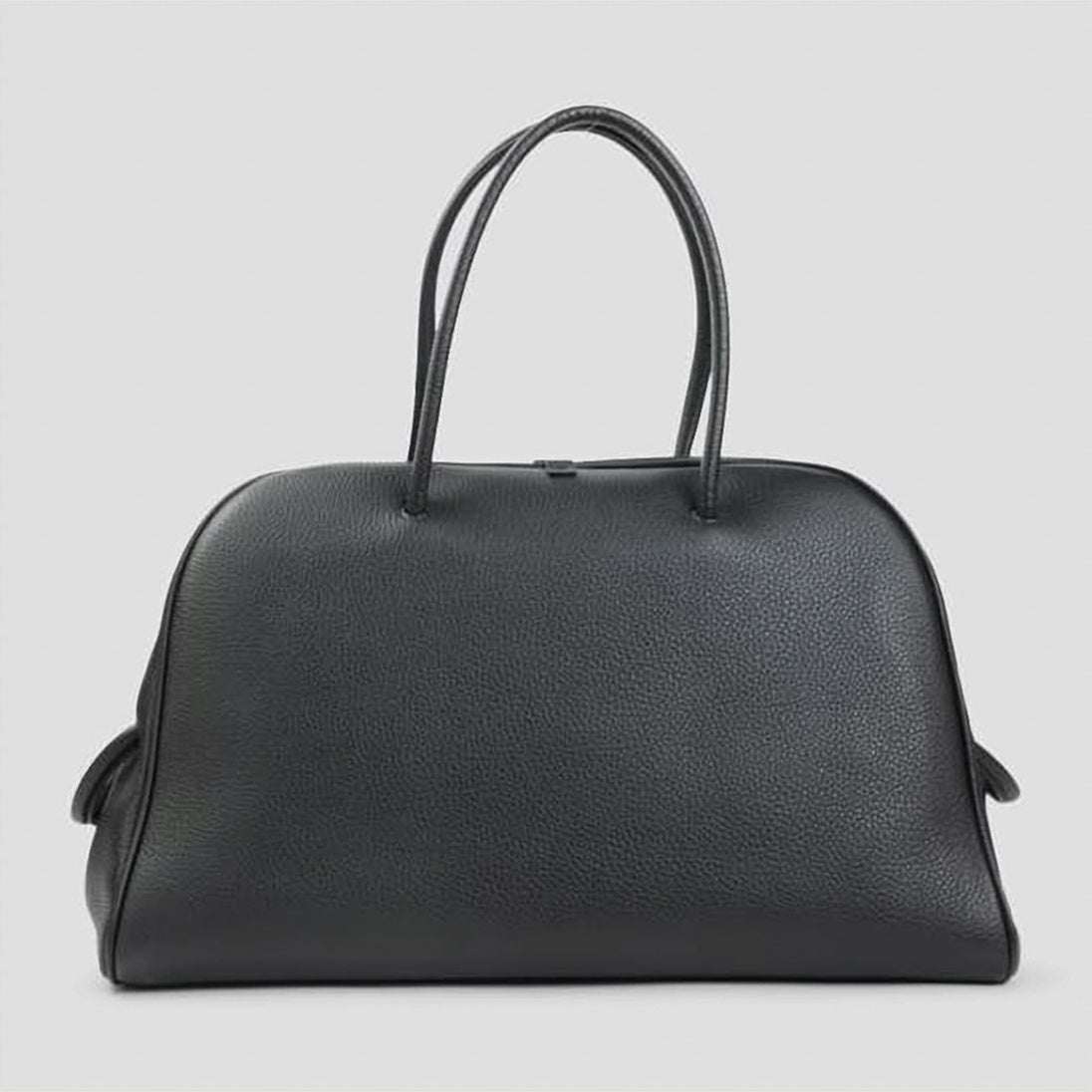 Textured Calf Leather Shoulder Bag with Knot Detail