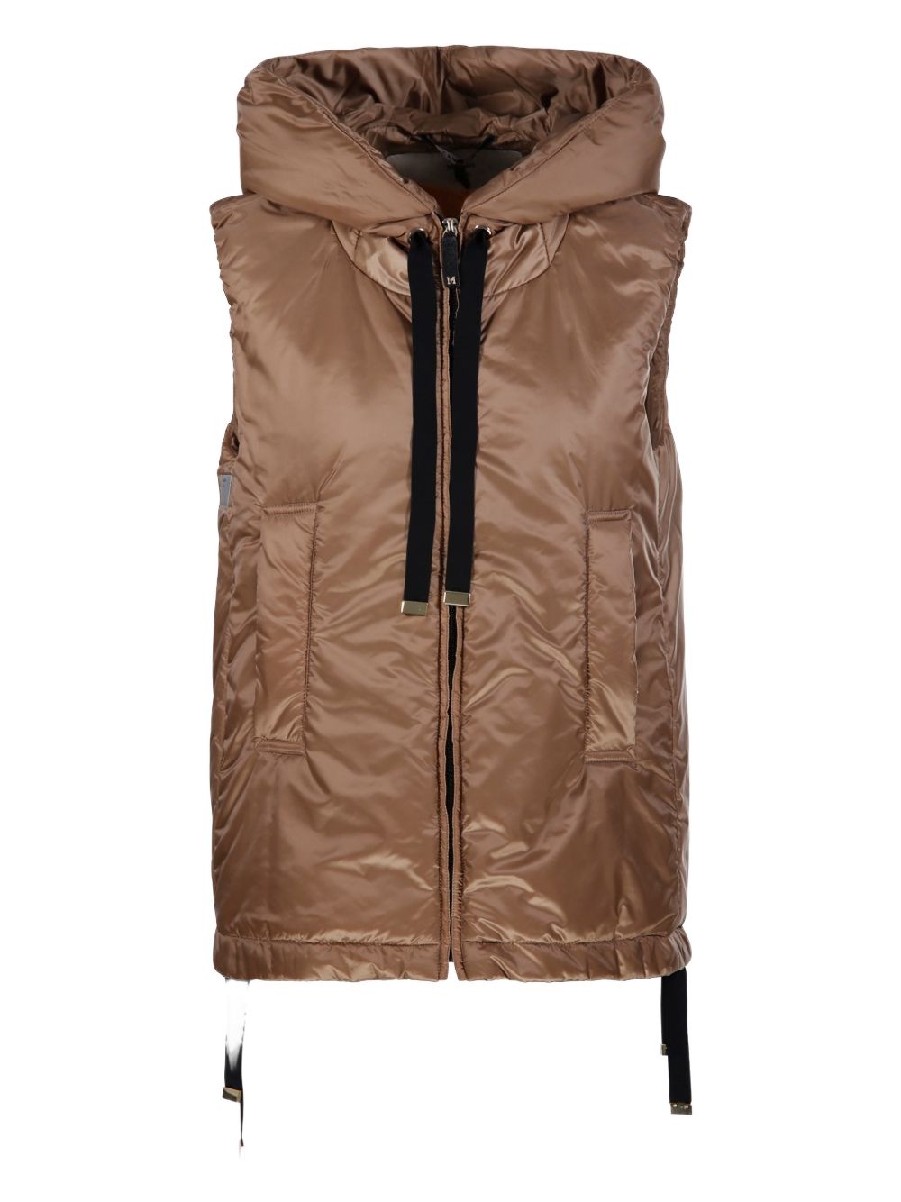 Water-Repellent Padded Canvas Hooded Gilet