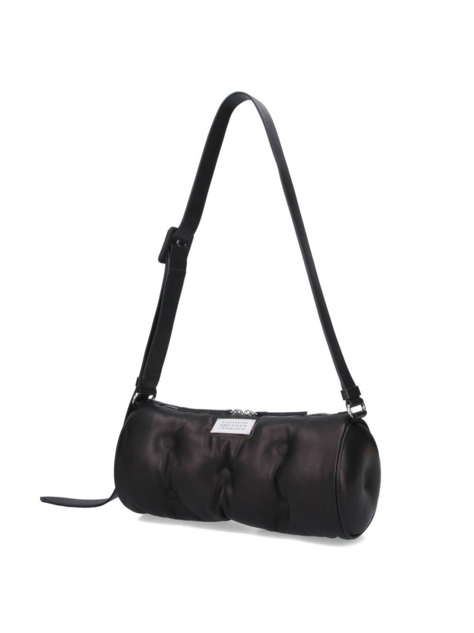Black Nappa Leather "Glam Slam" Shoulder Bag