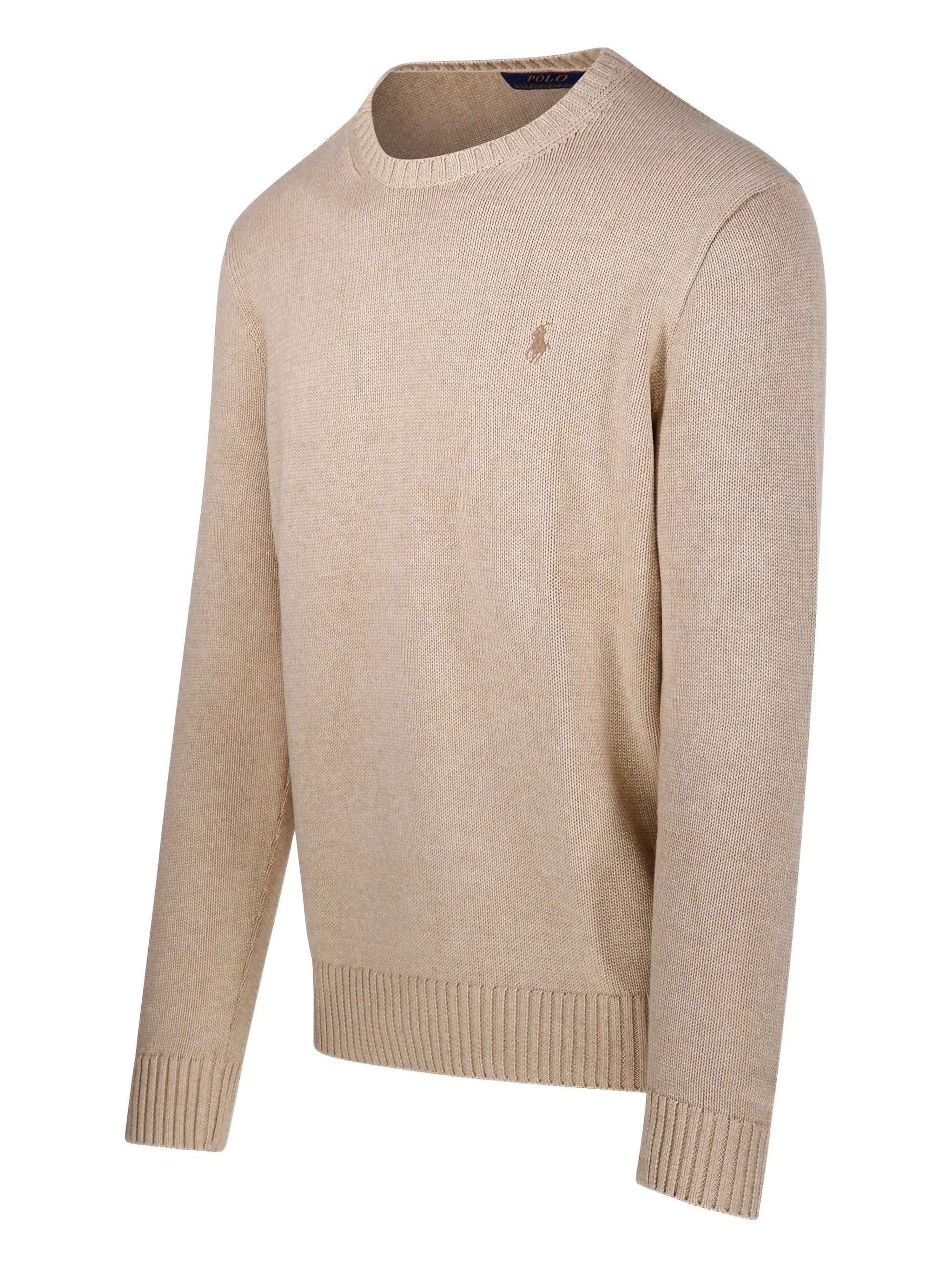 Neutral Sweater Crew Neck Cotton Sweater
