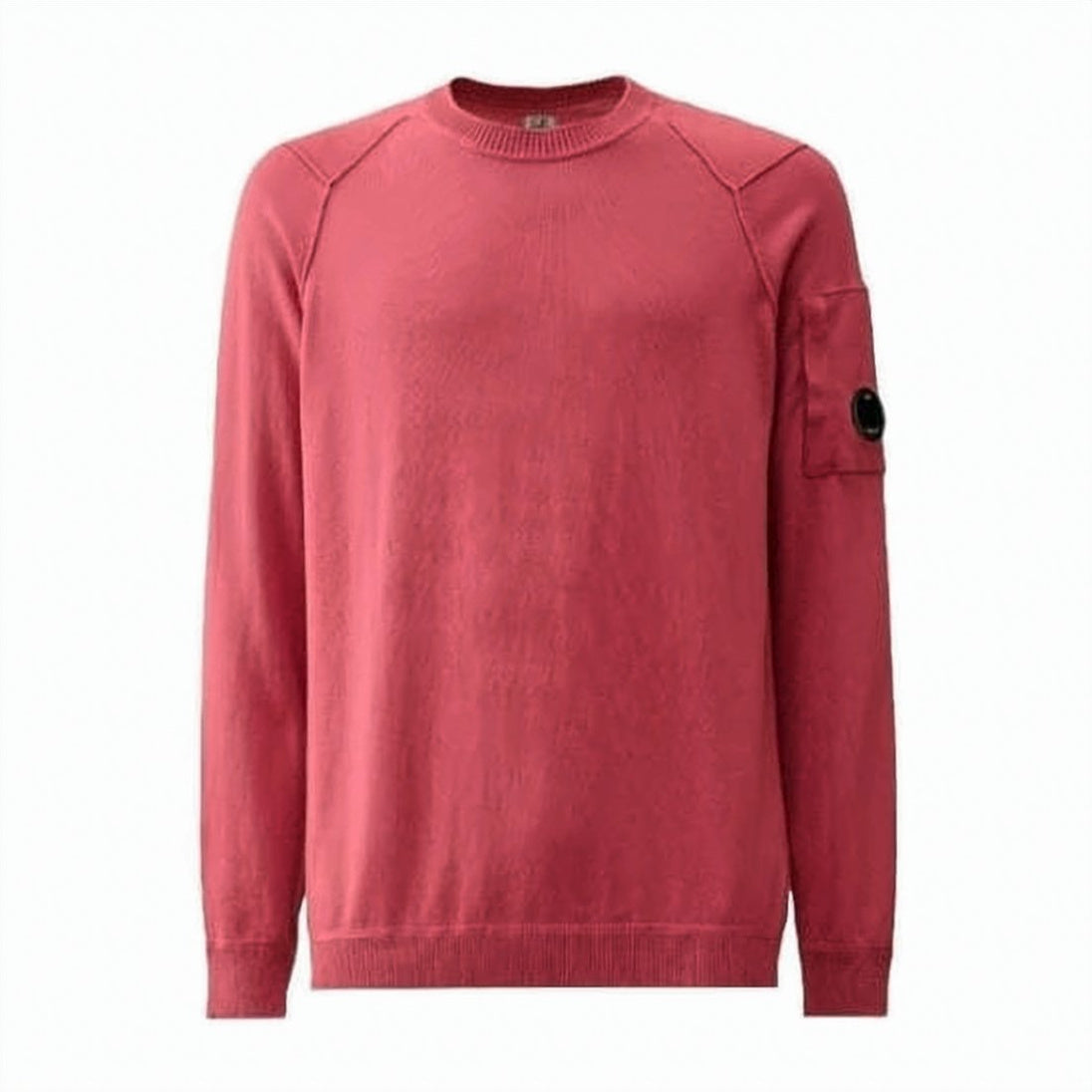 Red Crewneck Sweater With Raglan Sleeves